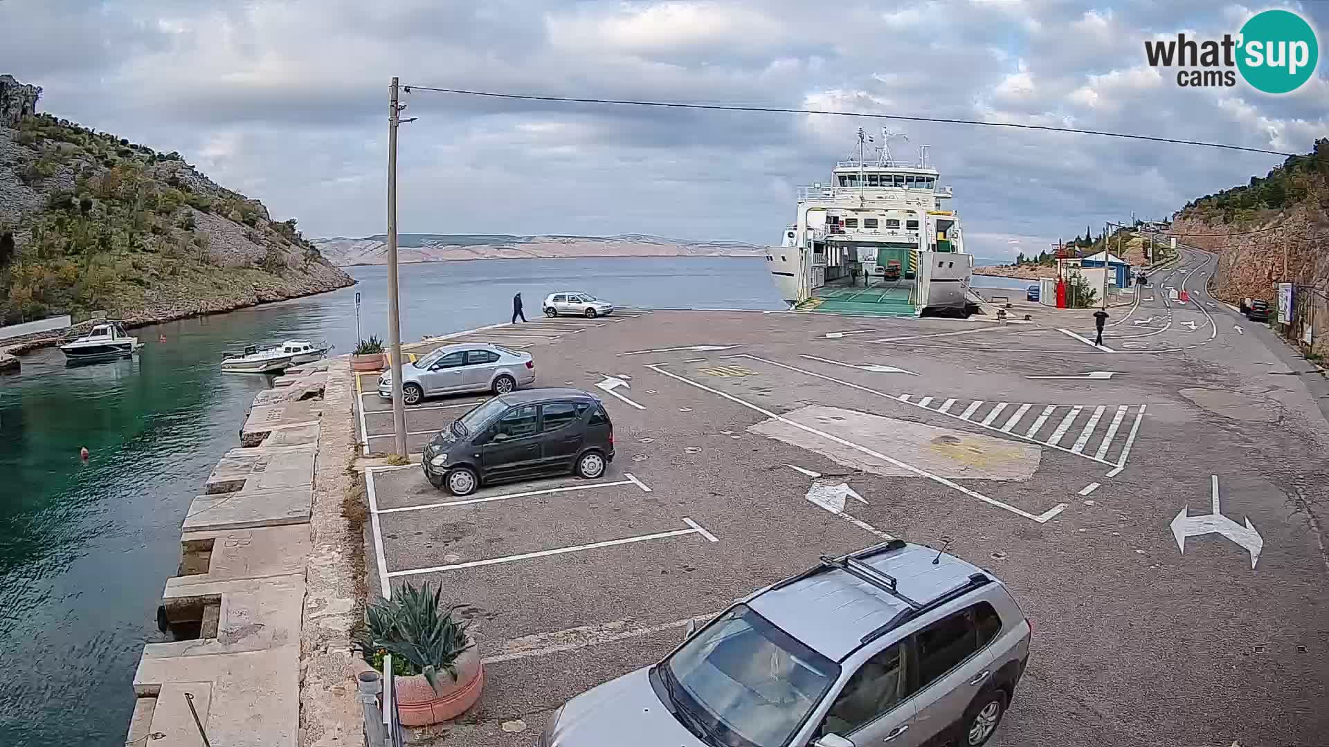Webcam Fährhafen Prizna – zur Insel Pag