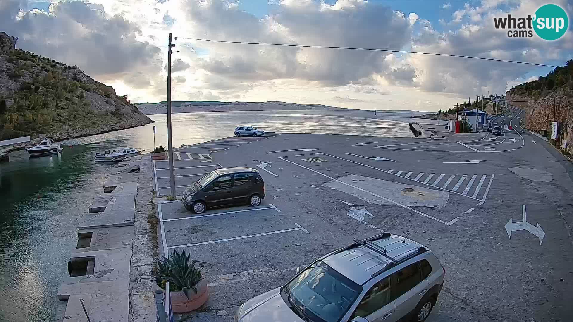 Webcam Fährhafen Prizna – zur Insel Pag