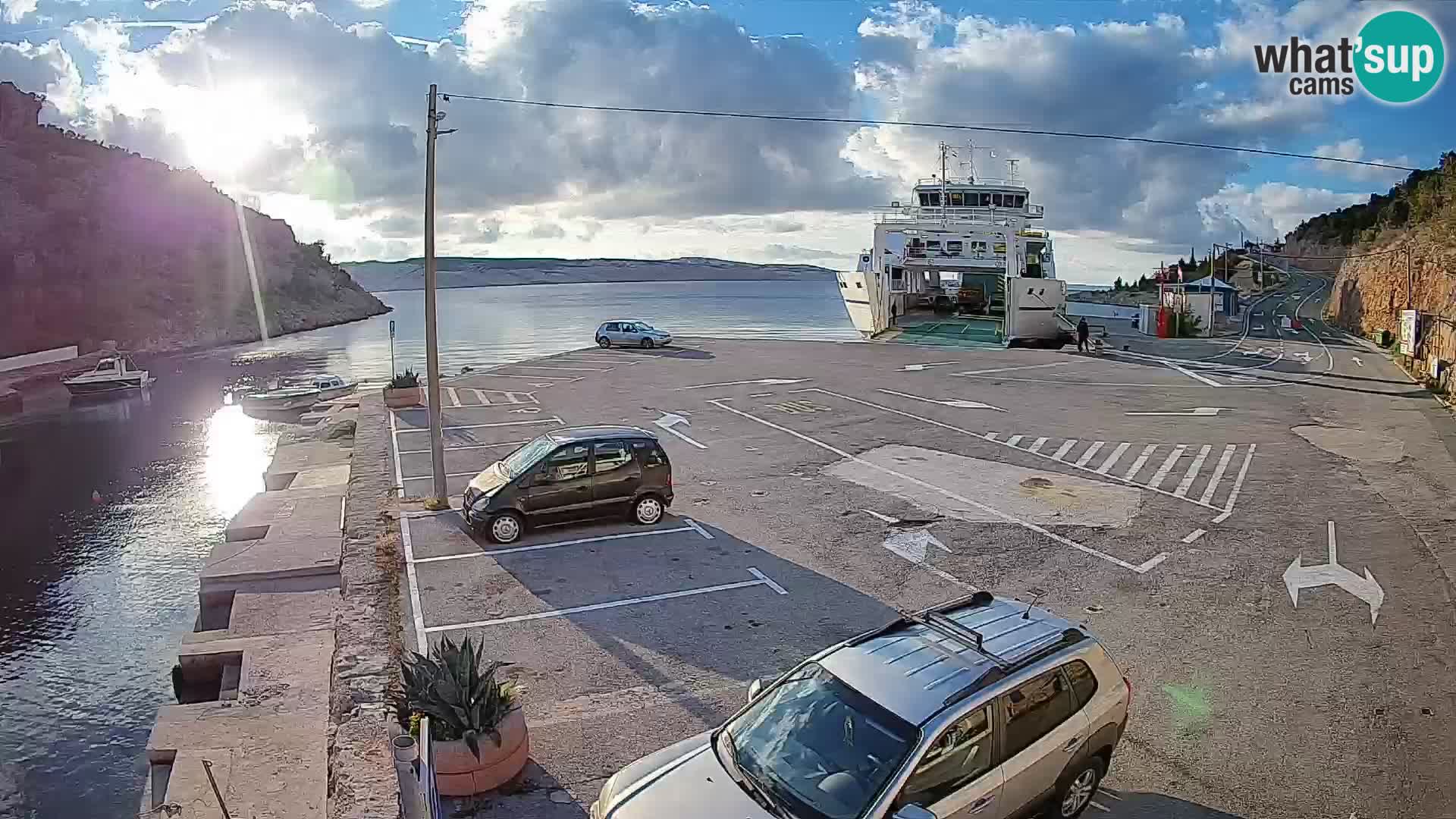 Webcam Fährhafen Prizna – zur Insel Pag