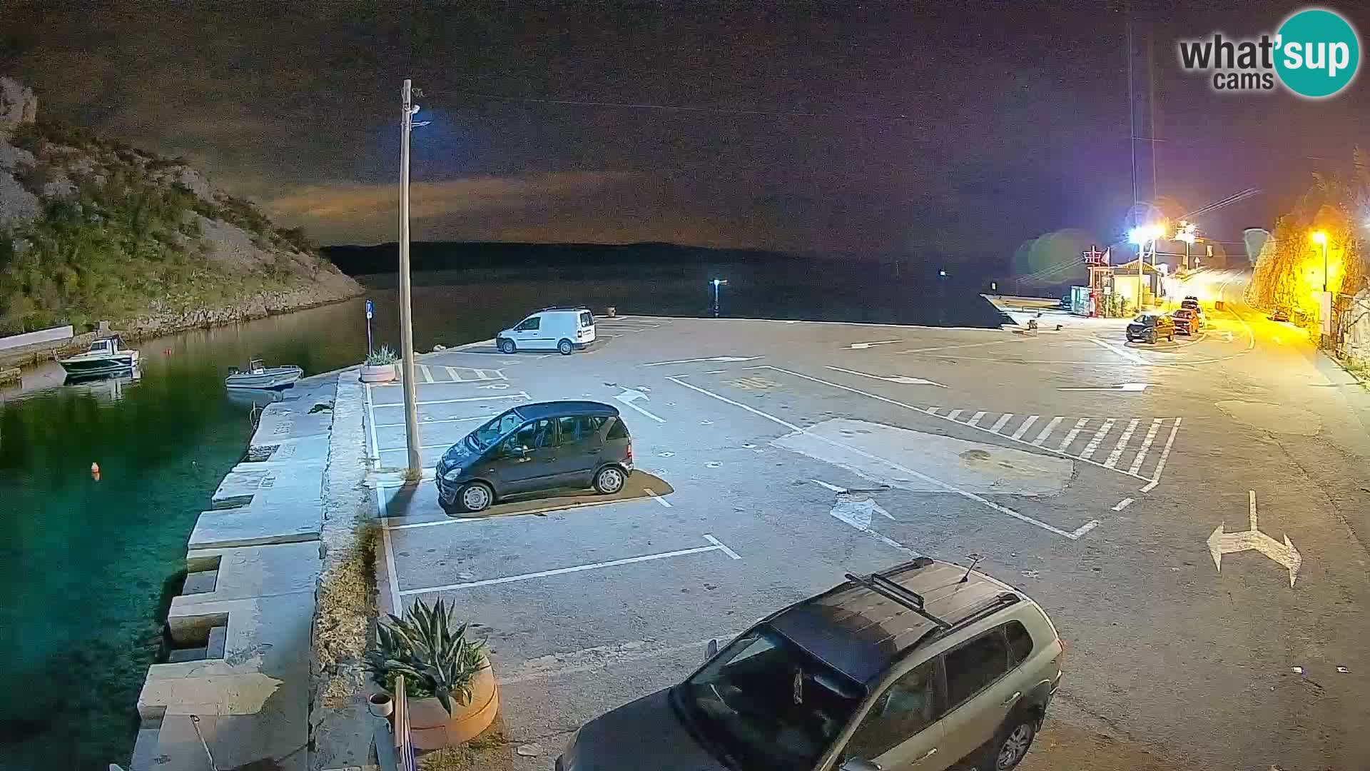 Webcam Prizna ferry port to Pag island