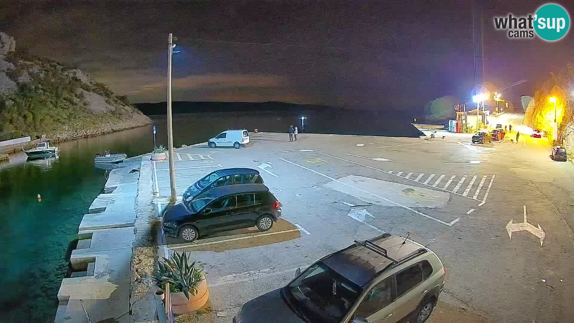 Webcam port de ferry de Prizna – vers l’île de Pag