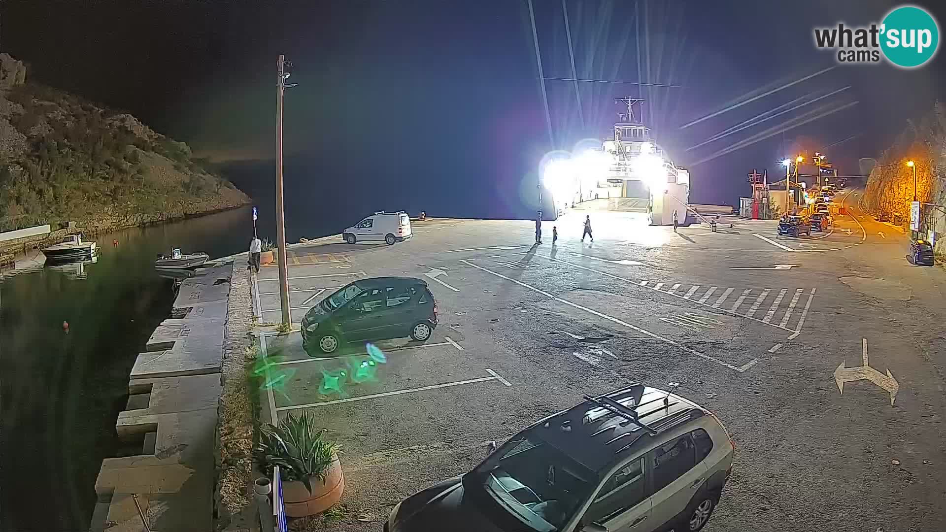 Webcam Prizna ferry port to Pag island