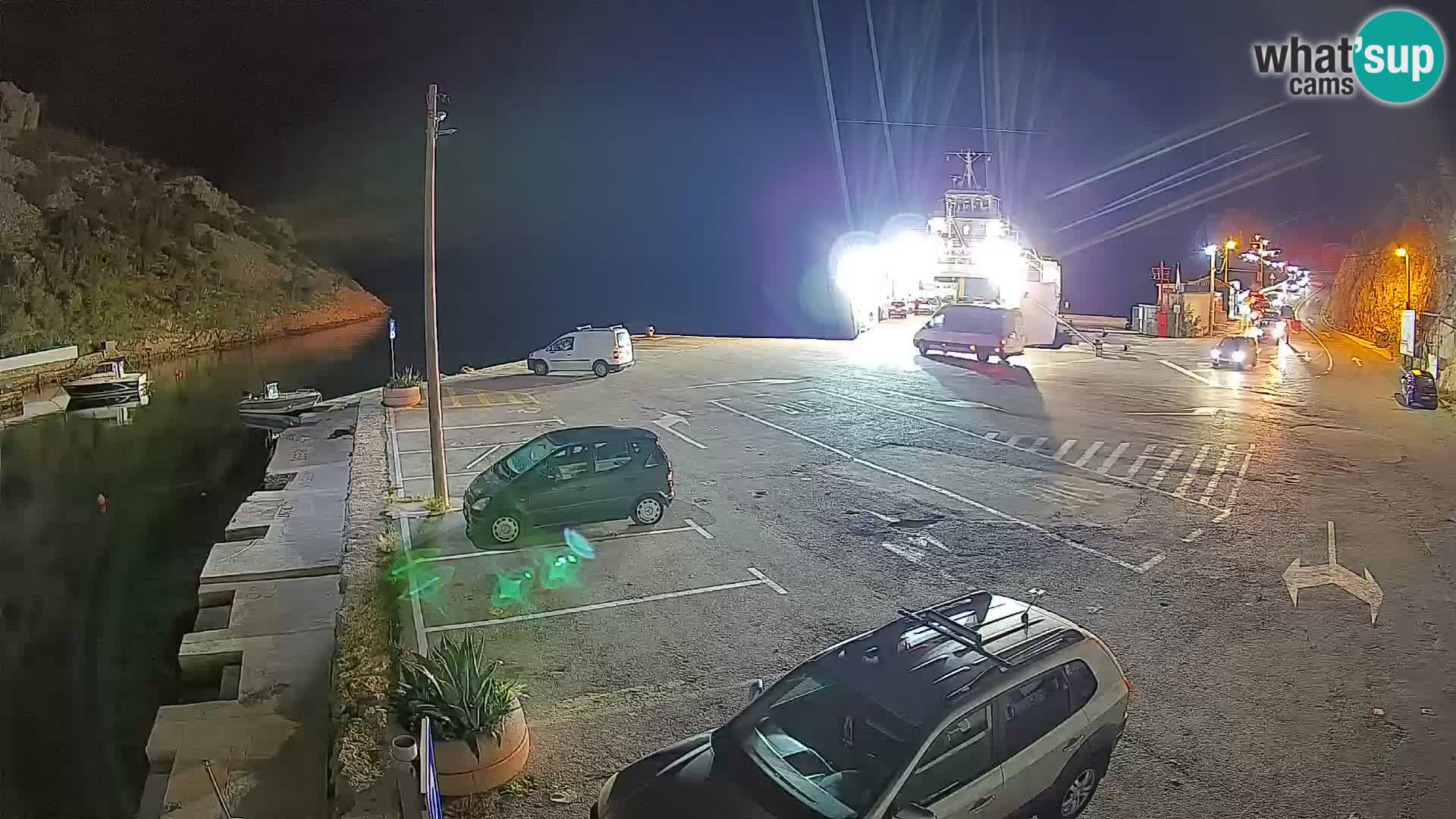 Webcam Prizna ferry port to Pag island