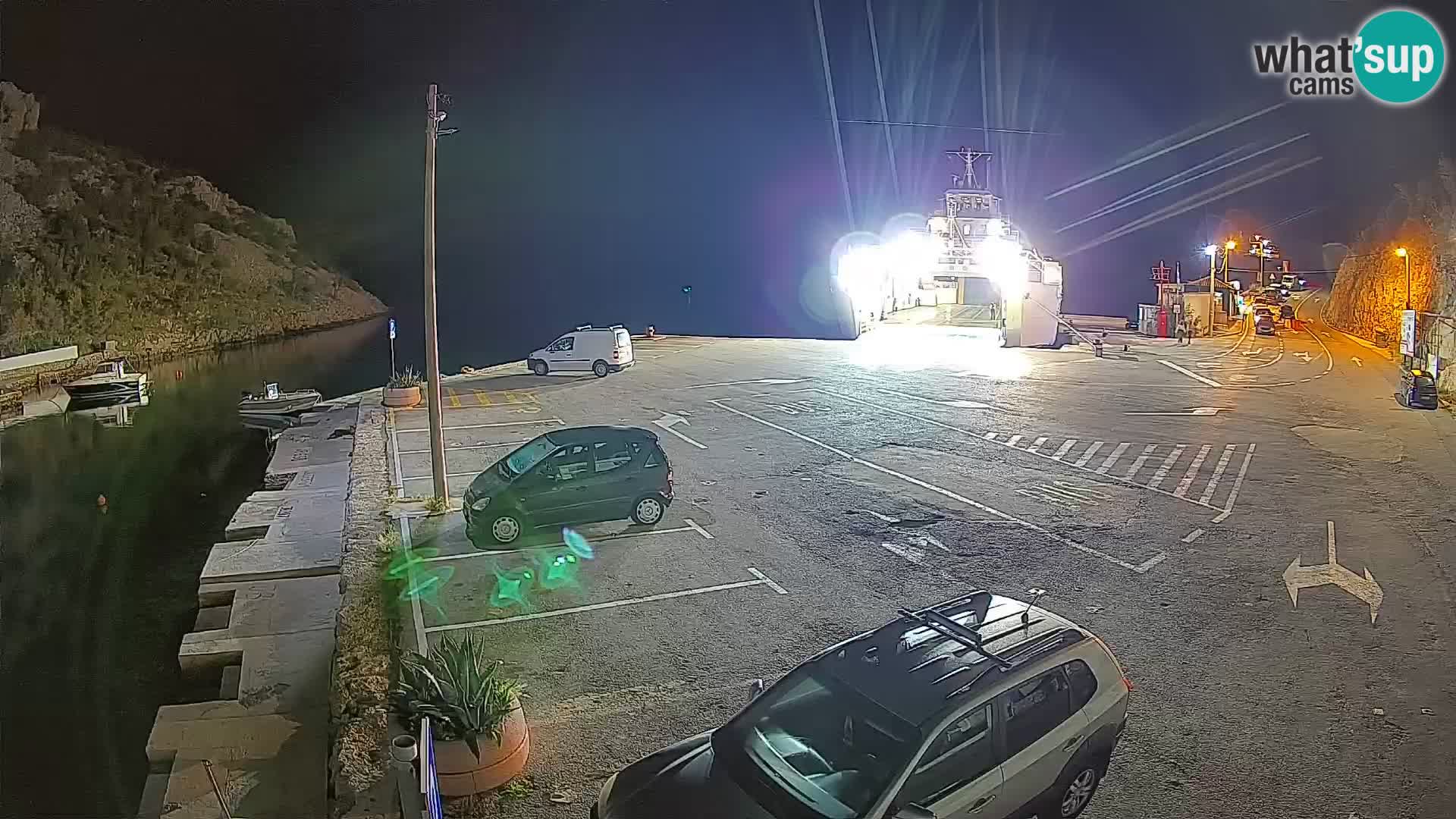 Webcam Fährhafen Prizna – zur Insel Pag