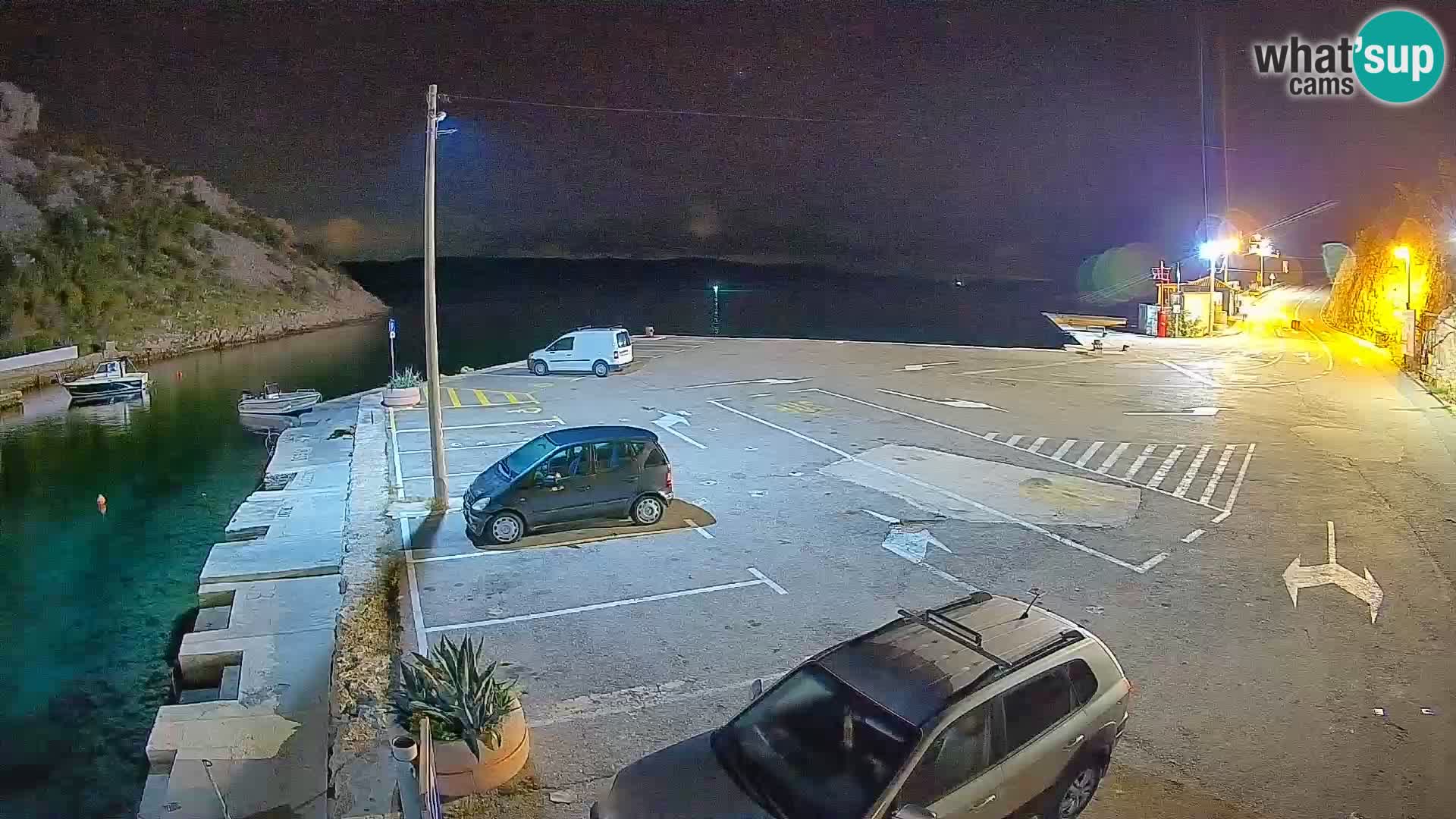 Webcam port de ferry de Prizna – vers l’île de Pag