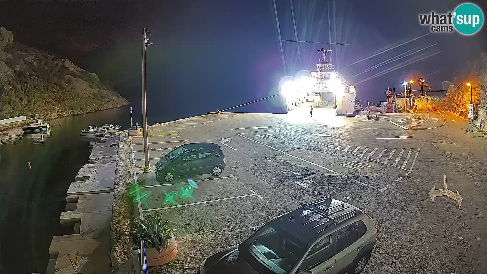 Webcam Prizna ferry port to Pag island
