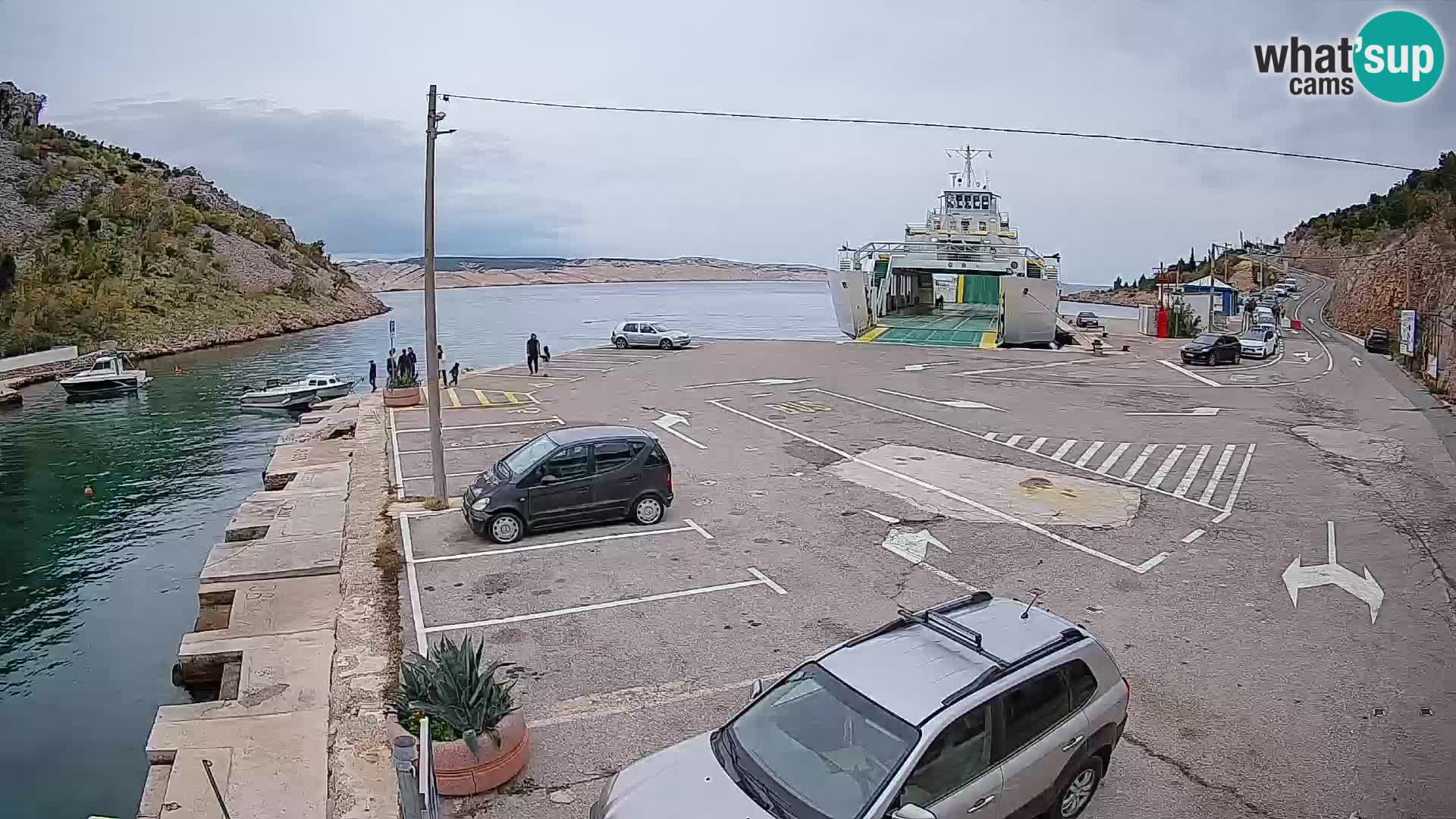 Webcam Fährhafen Prizna – zur Insel Pag