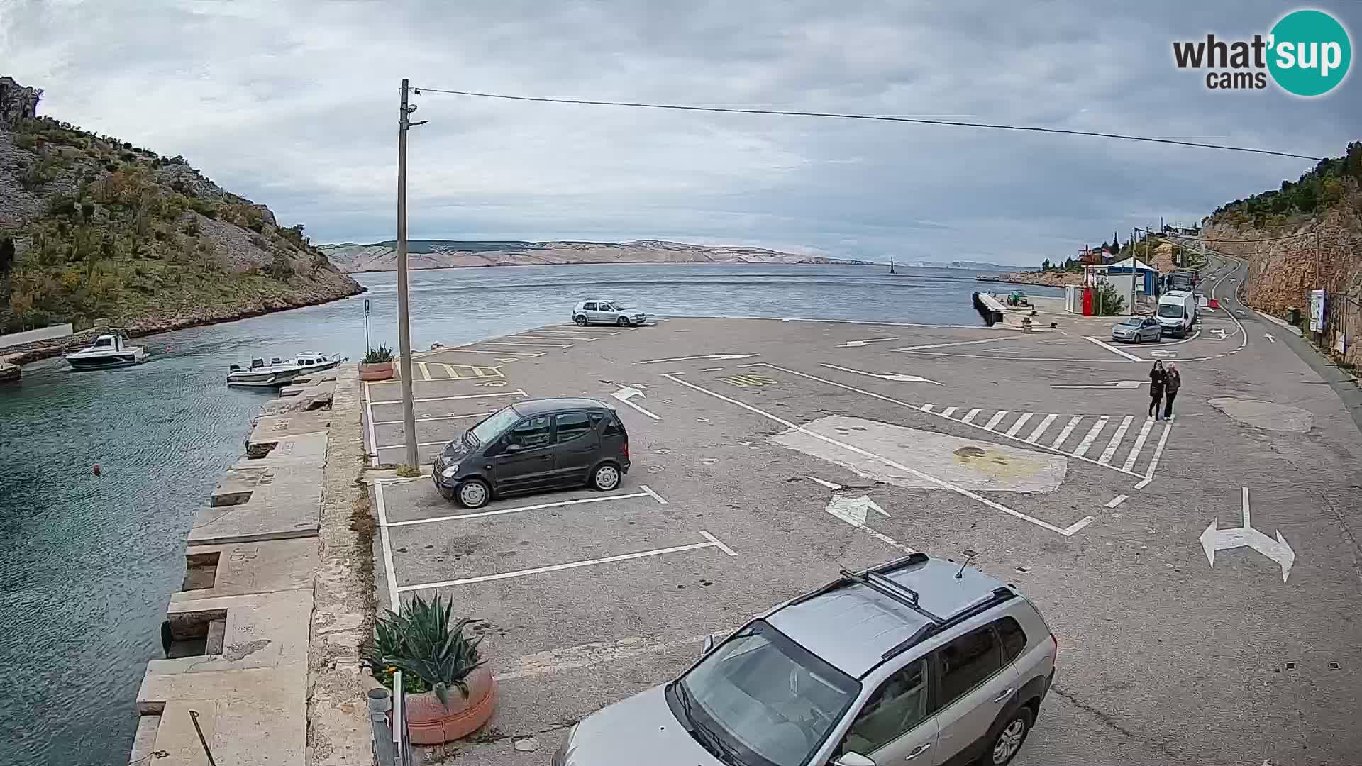 Webcam Fährhafen Prizna – zur Insel Pag