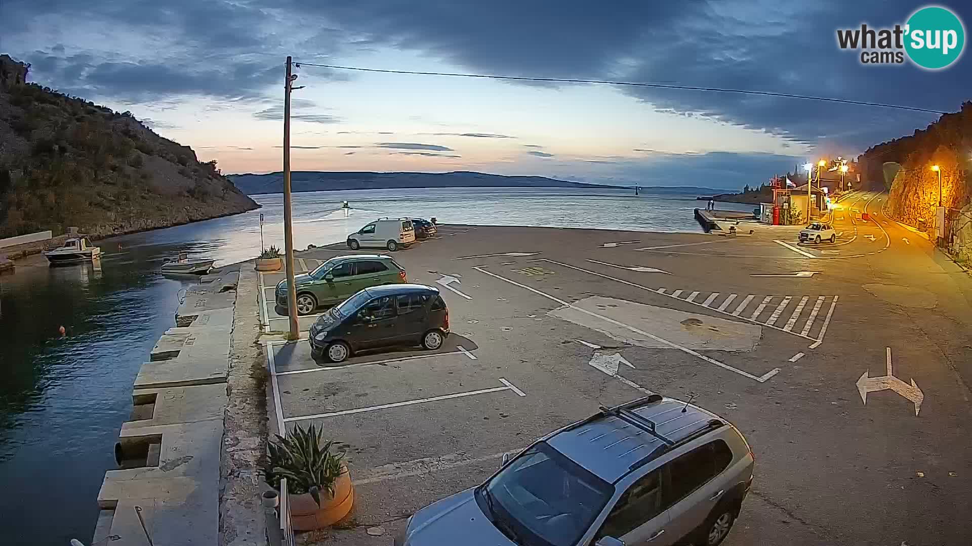 Webcam Fährhafen Prizna – zur Insel Pag