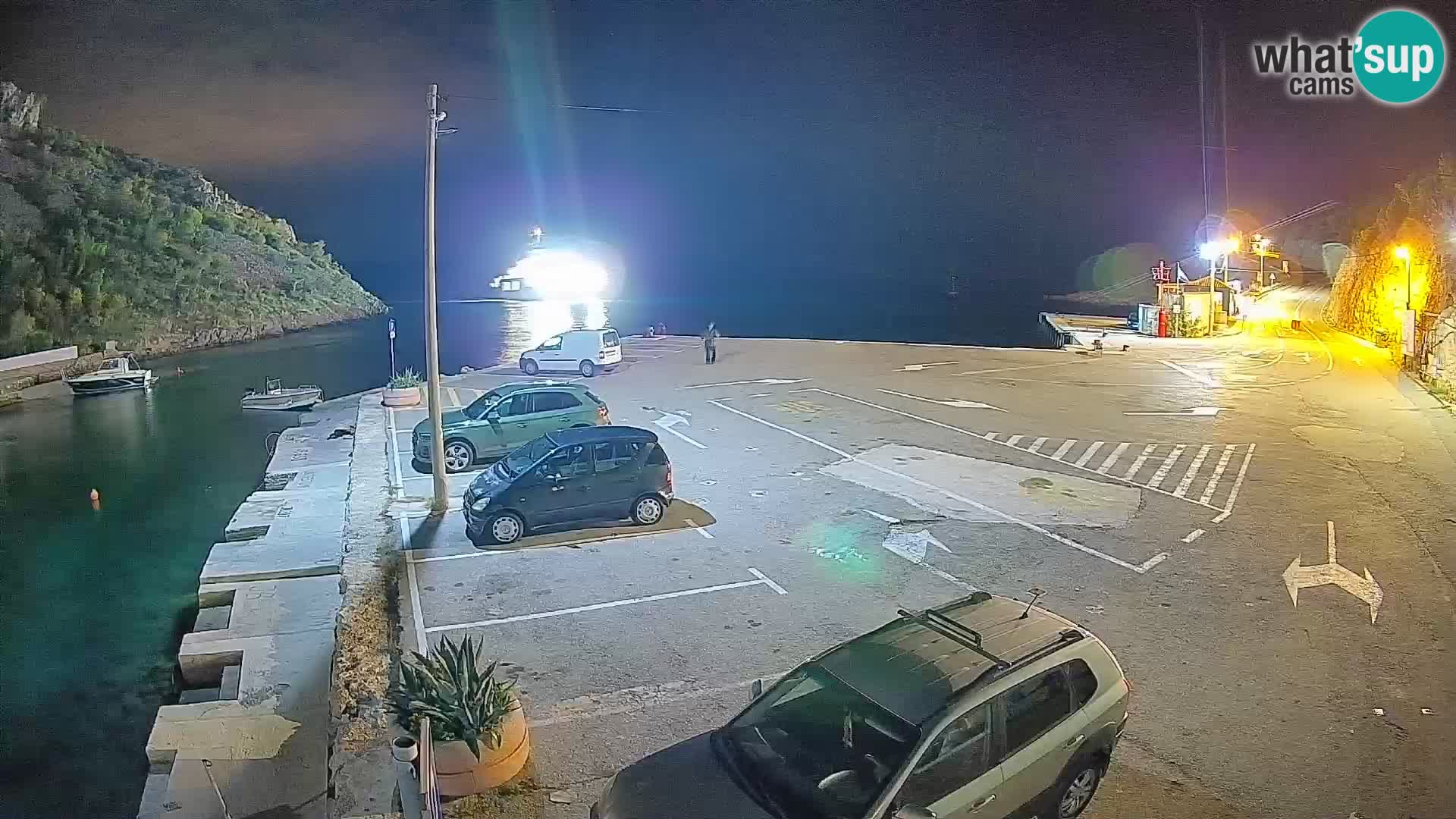 Webcam port de ferry de Prizna – vers l’île de Pag