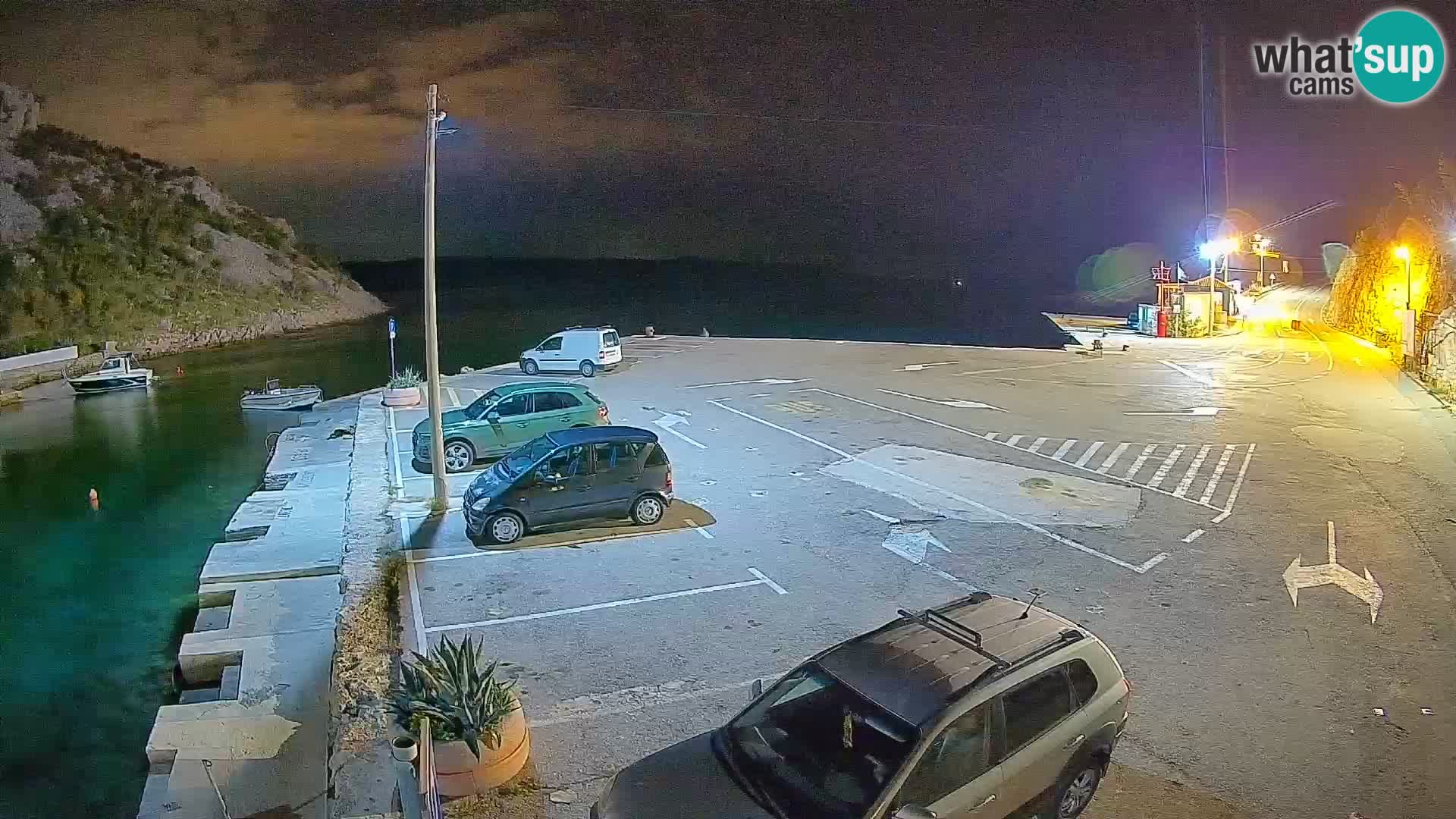 Webcam Prizna ferry port to Pag island