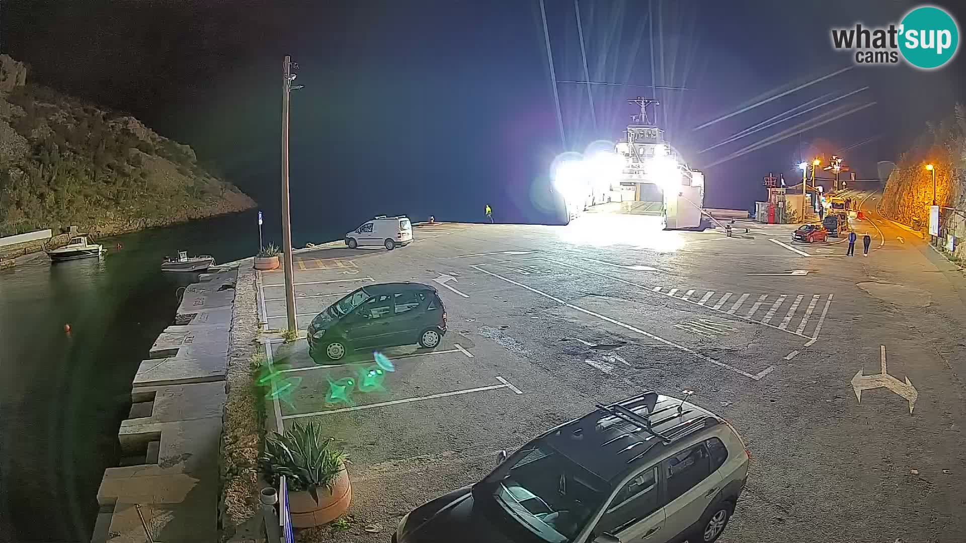 Webcam Prizna ferry port to Pag island