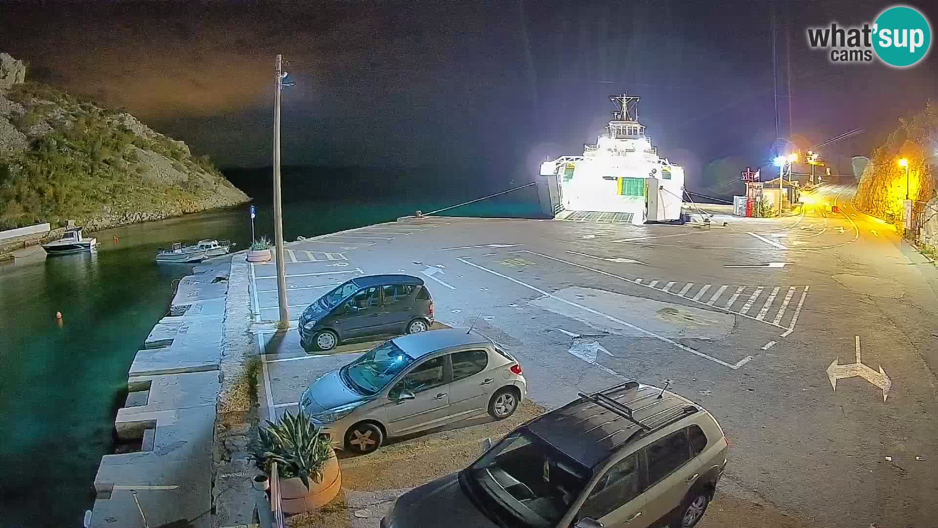 Webcam Fährhafen Prizna – zur Insel Pag