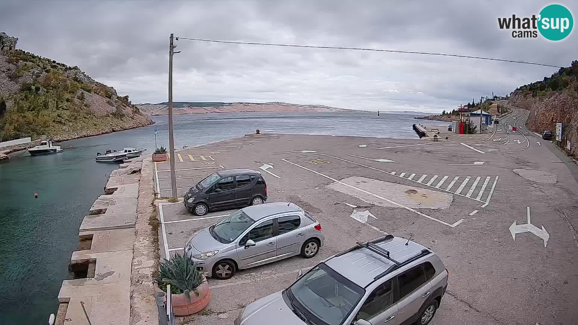 Webcam Fährhafen Prizna – zur Insel Pag
