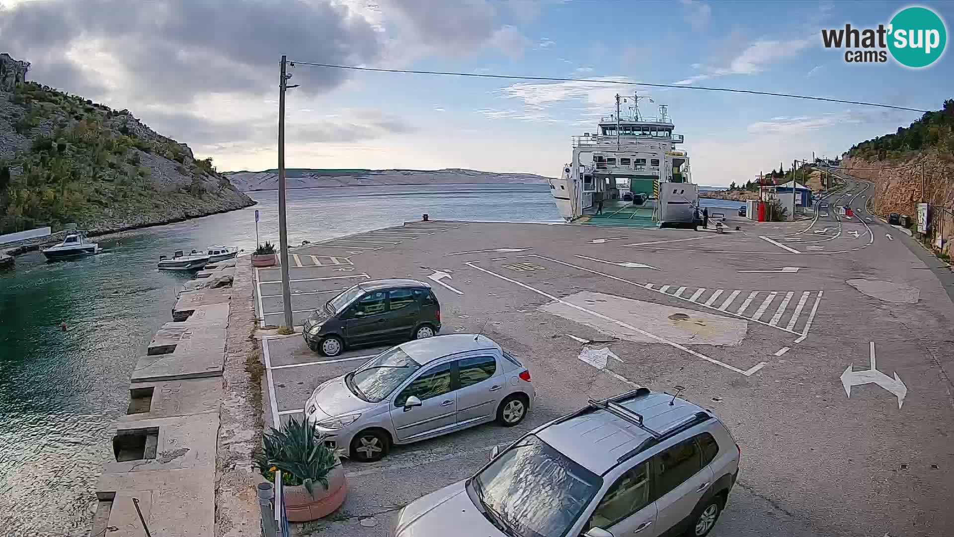 Webcam Fährhafen Prizna – zur Insel Pag