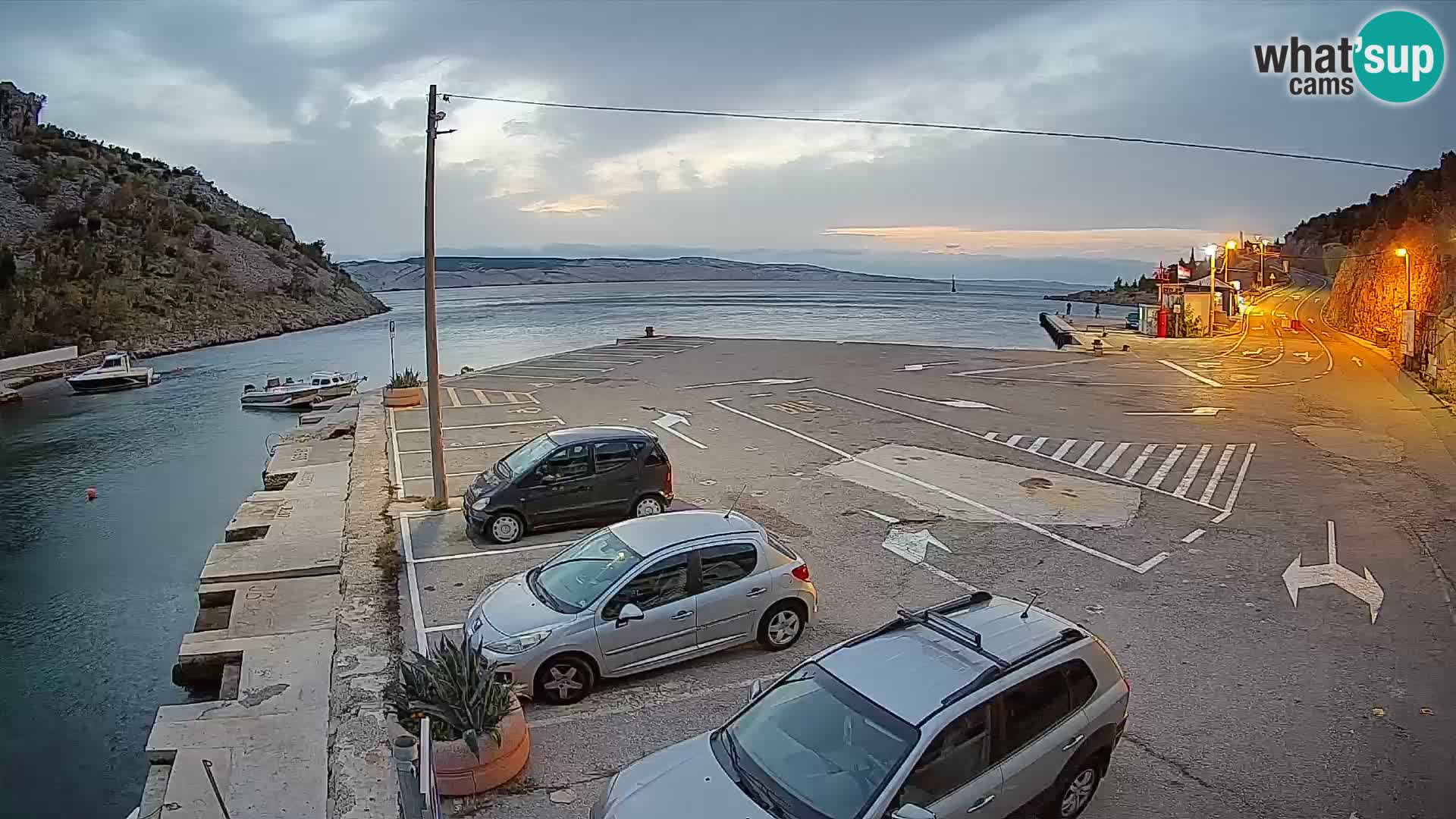 Webcam Fährhafen Prizna – zur Insel Pag