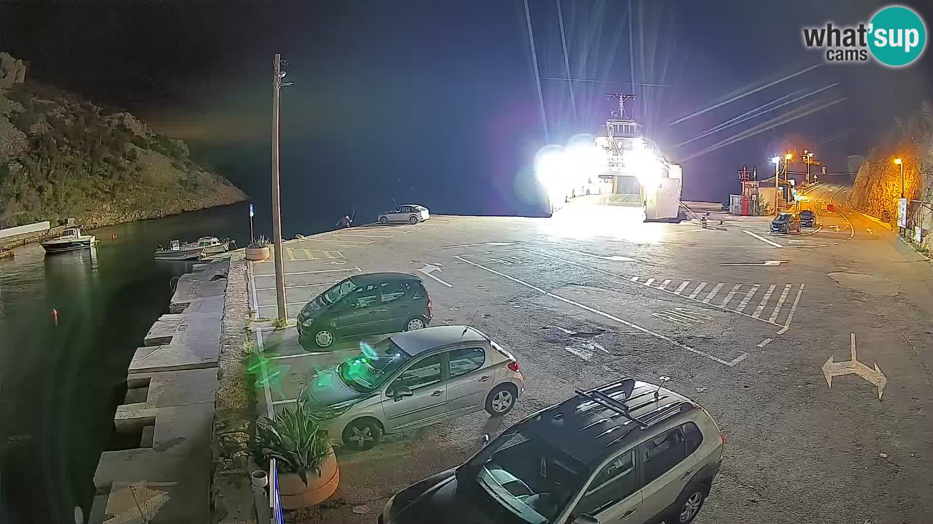 Webcam port de ferry de Prizna – vers l’île de Pag