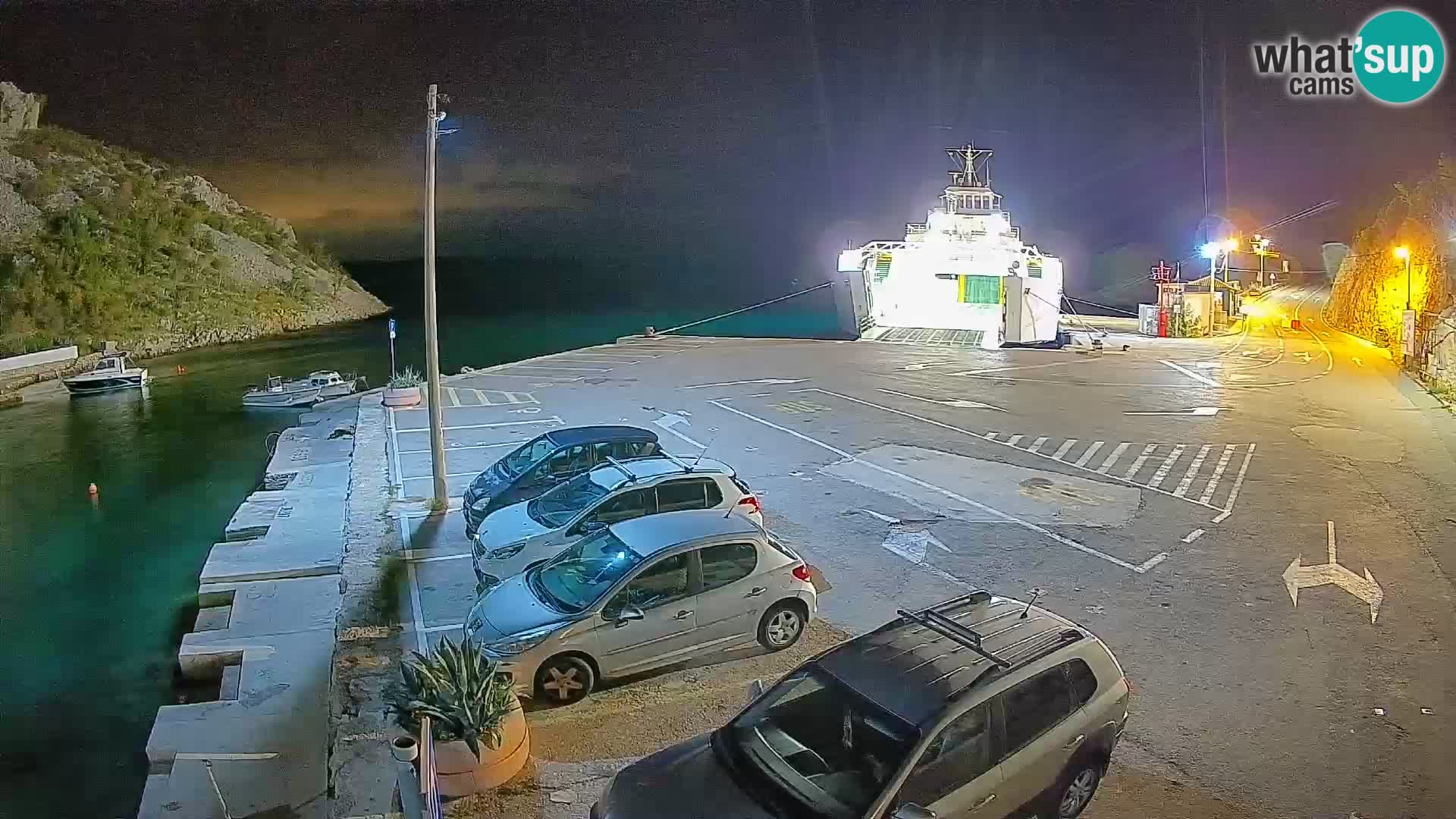 Webcam Fährhafen Prizna – zur Insel Pag