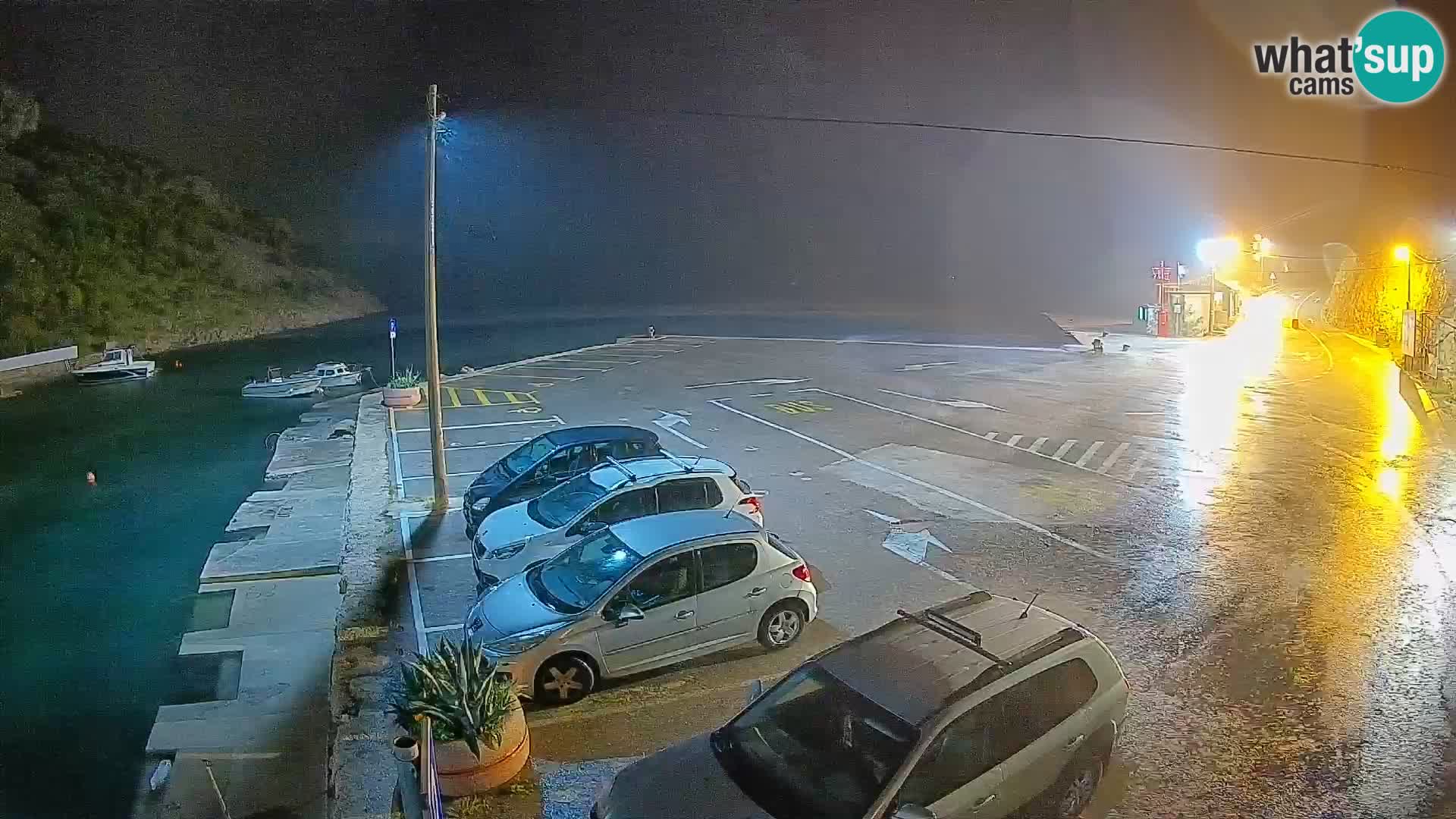 Webcam port de ferry de Prizna – vers l’île de Pag