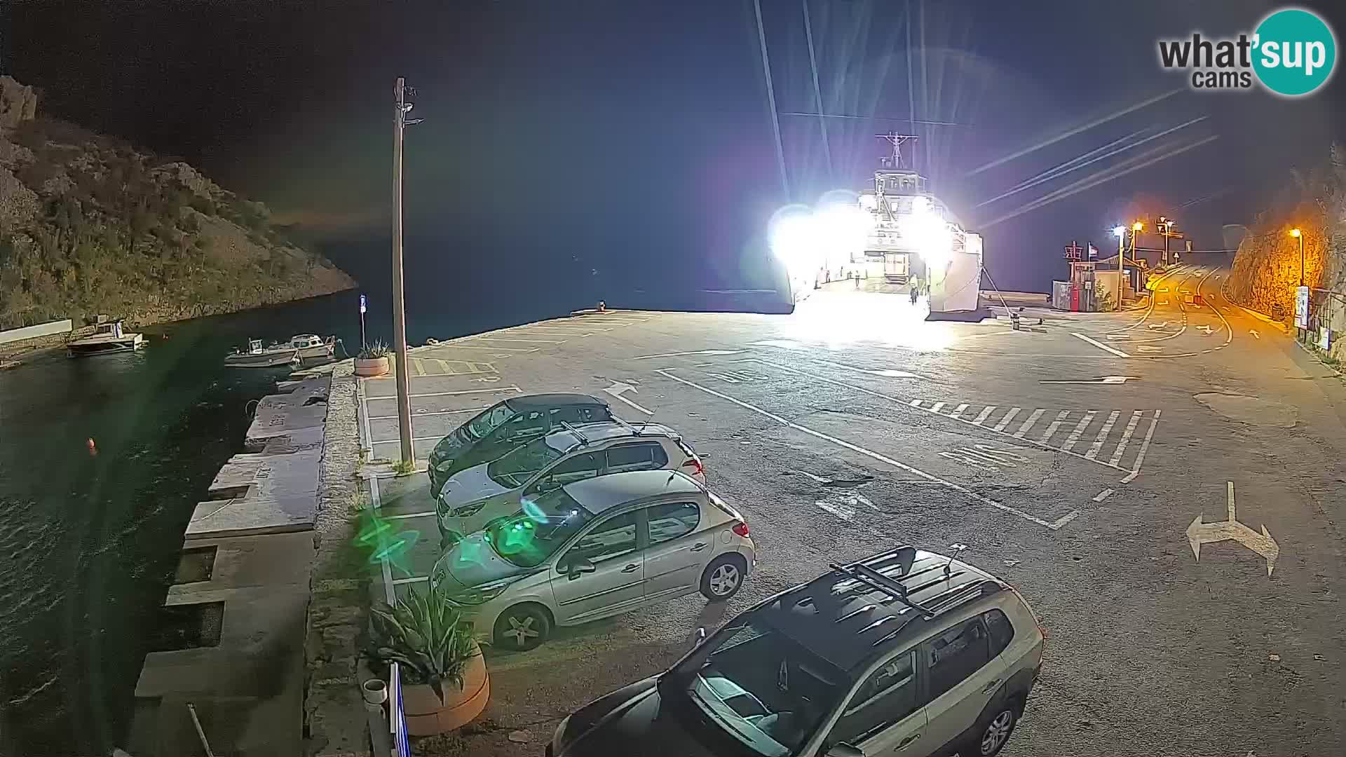 Webcam Fährhafen Prizna – zur Insel Pag