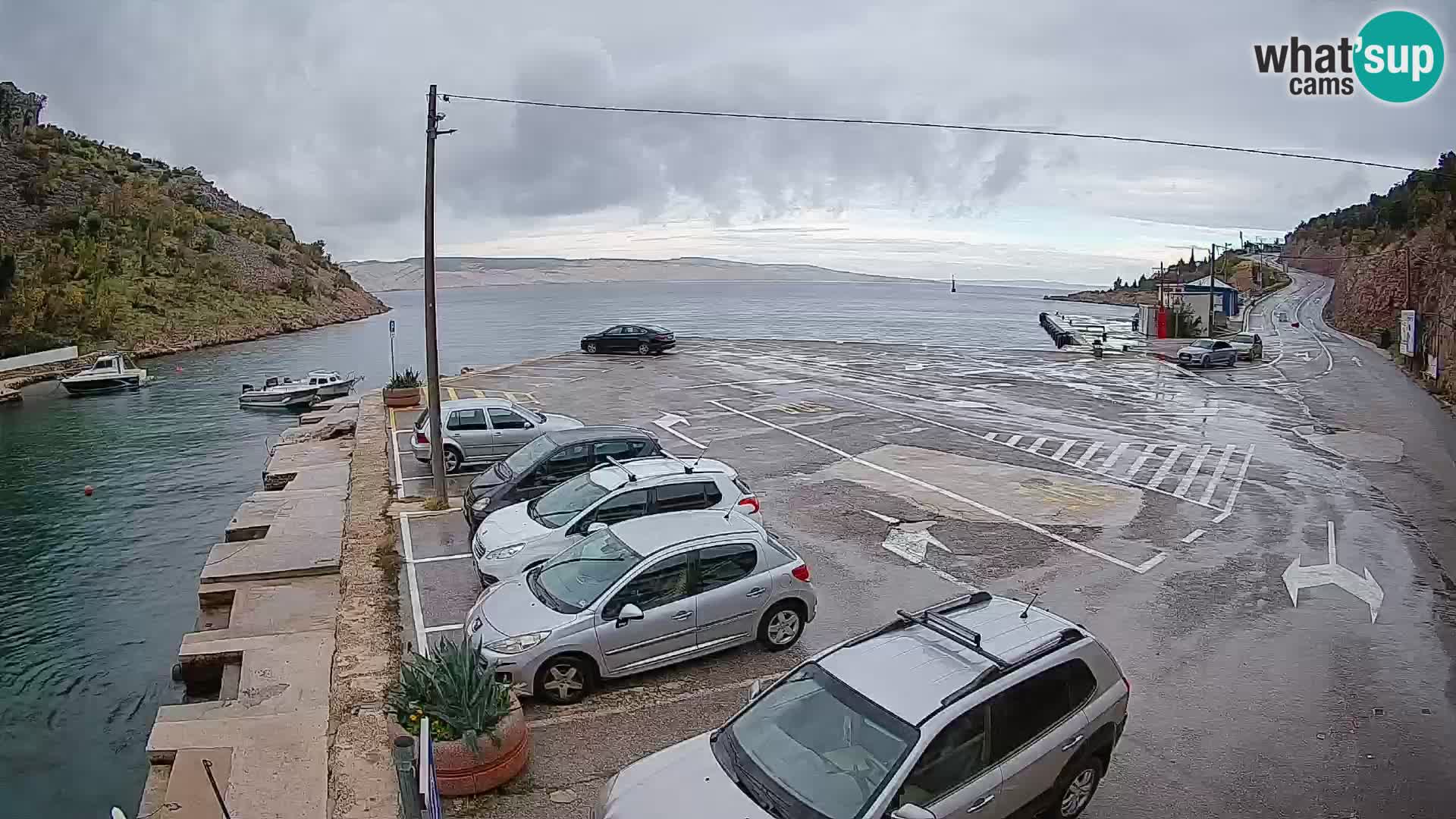 Webcam Prizna ferry port to Pag island