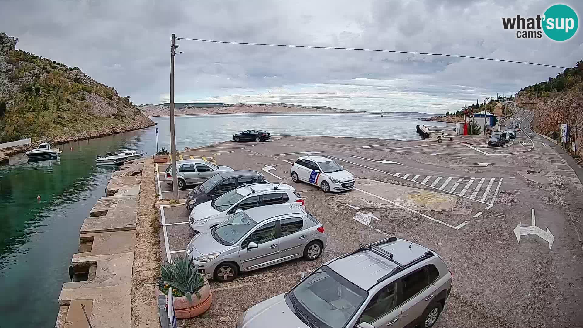 Webcam Fährhafen Prizna – zur Insel Pag