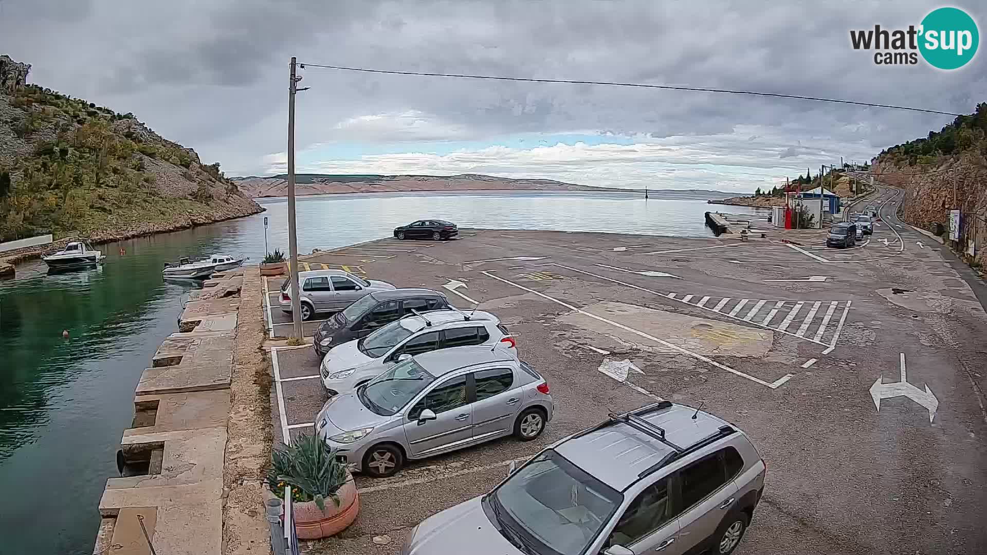 Webcam Fährhafen Prizna – zur Insel Pag