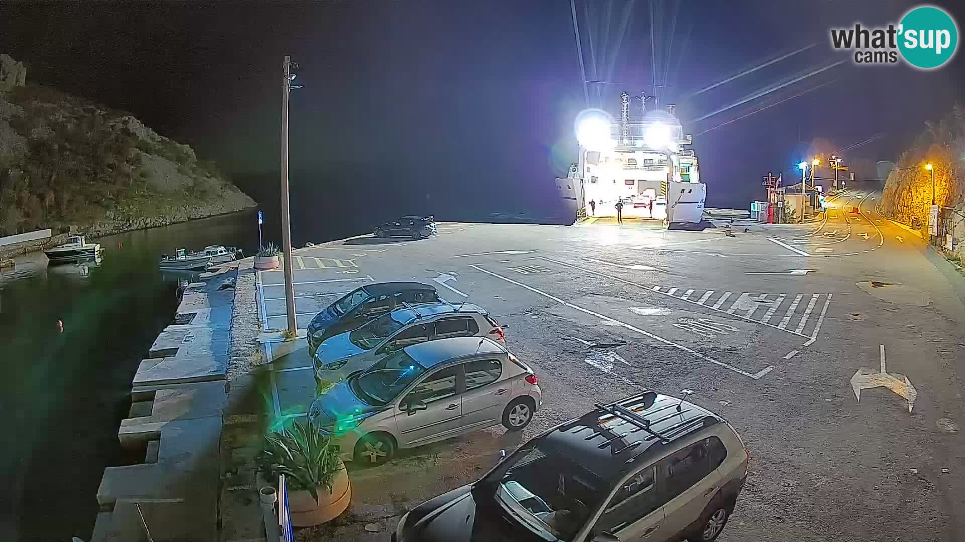 Webcam Prizna ferry port to Pag island