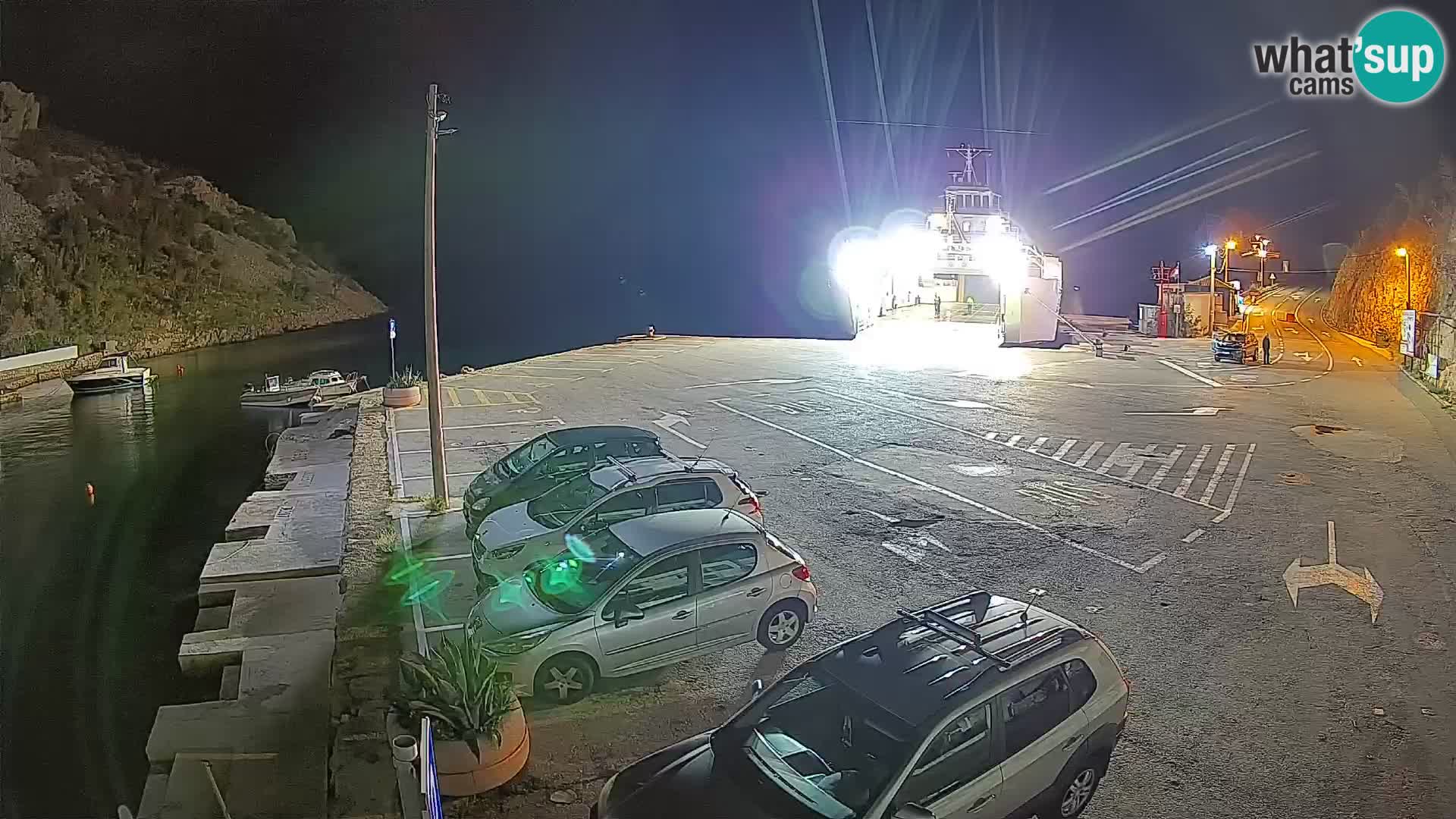Webcam Fährhafen Prizna – zur Insel Pag