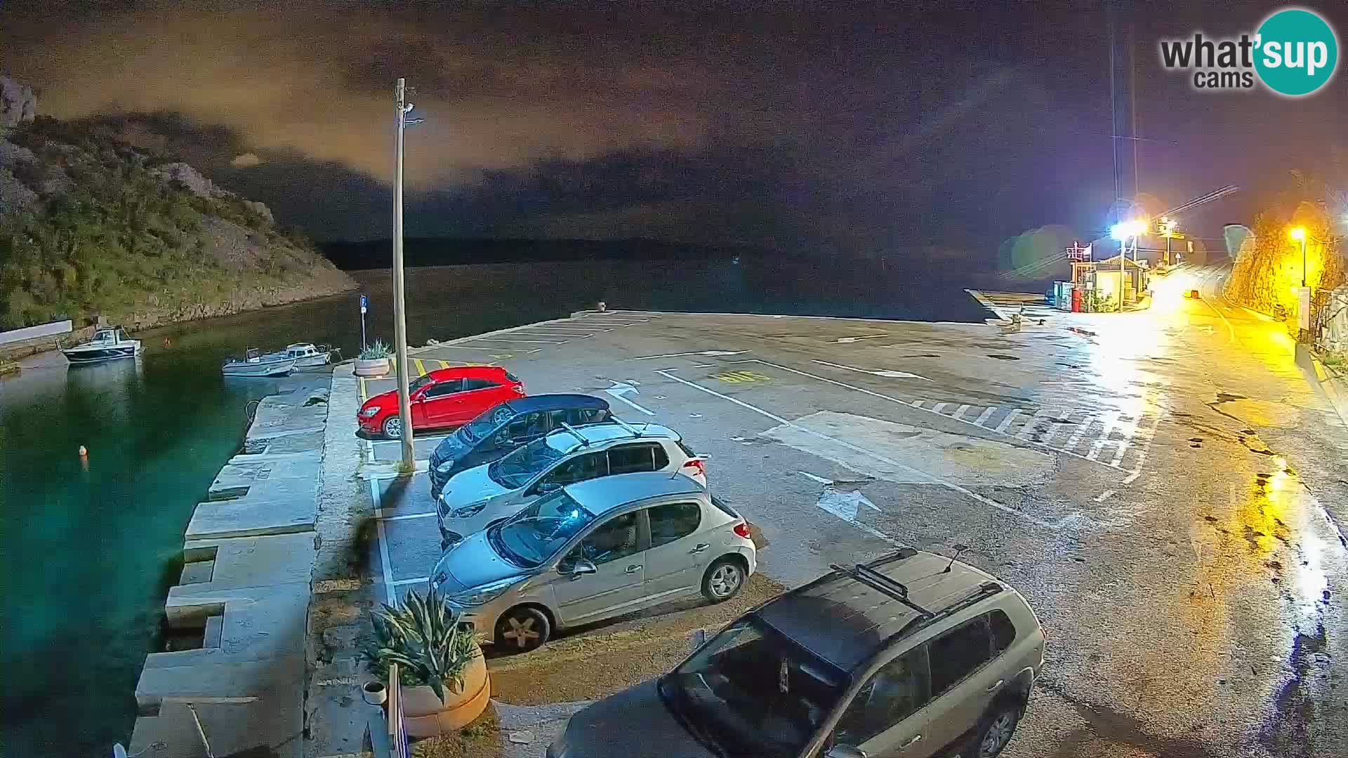Webcam Prizna ferry port to Pag island