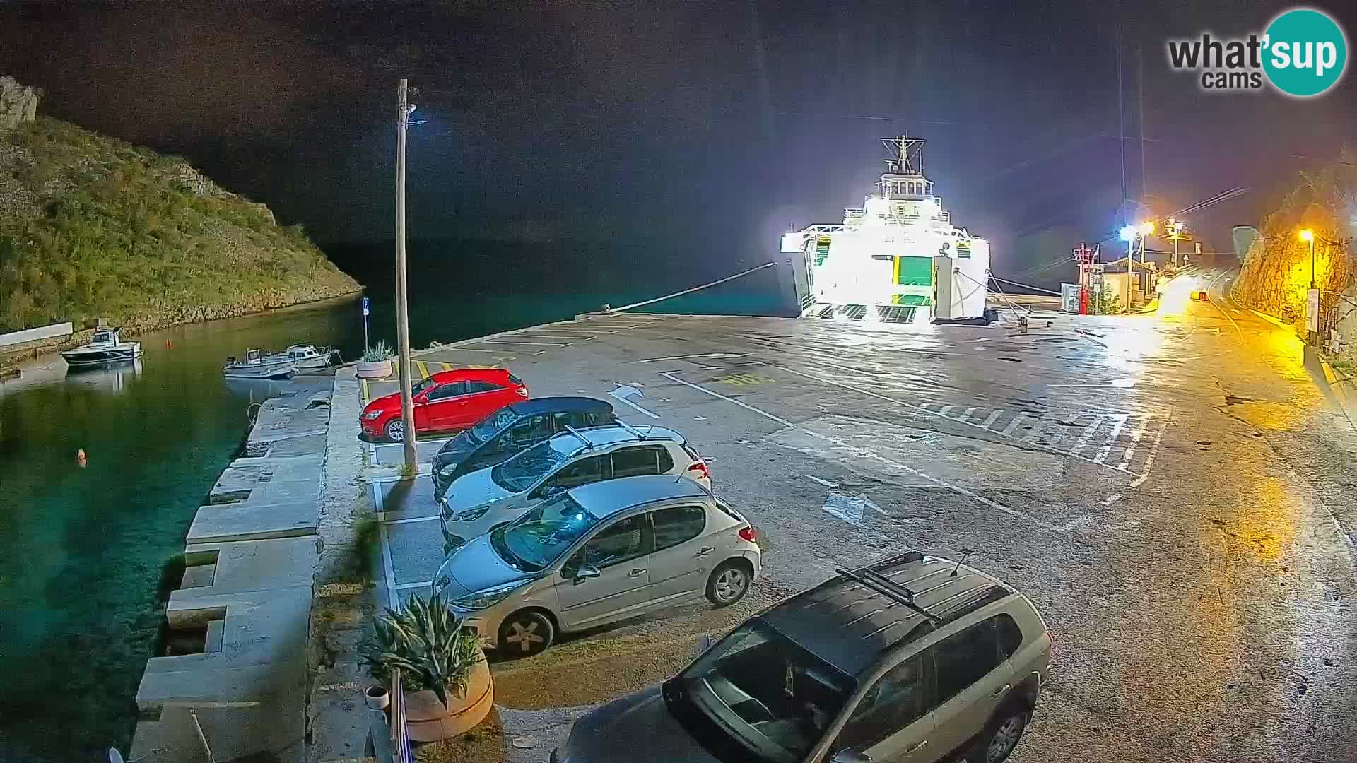 Webcam Fährhafen Prizna – zur Insel Pag