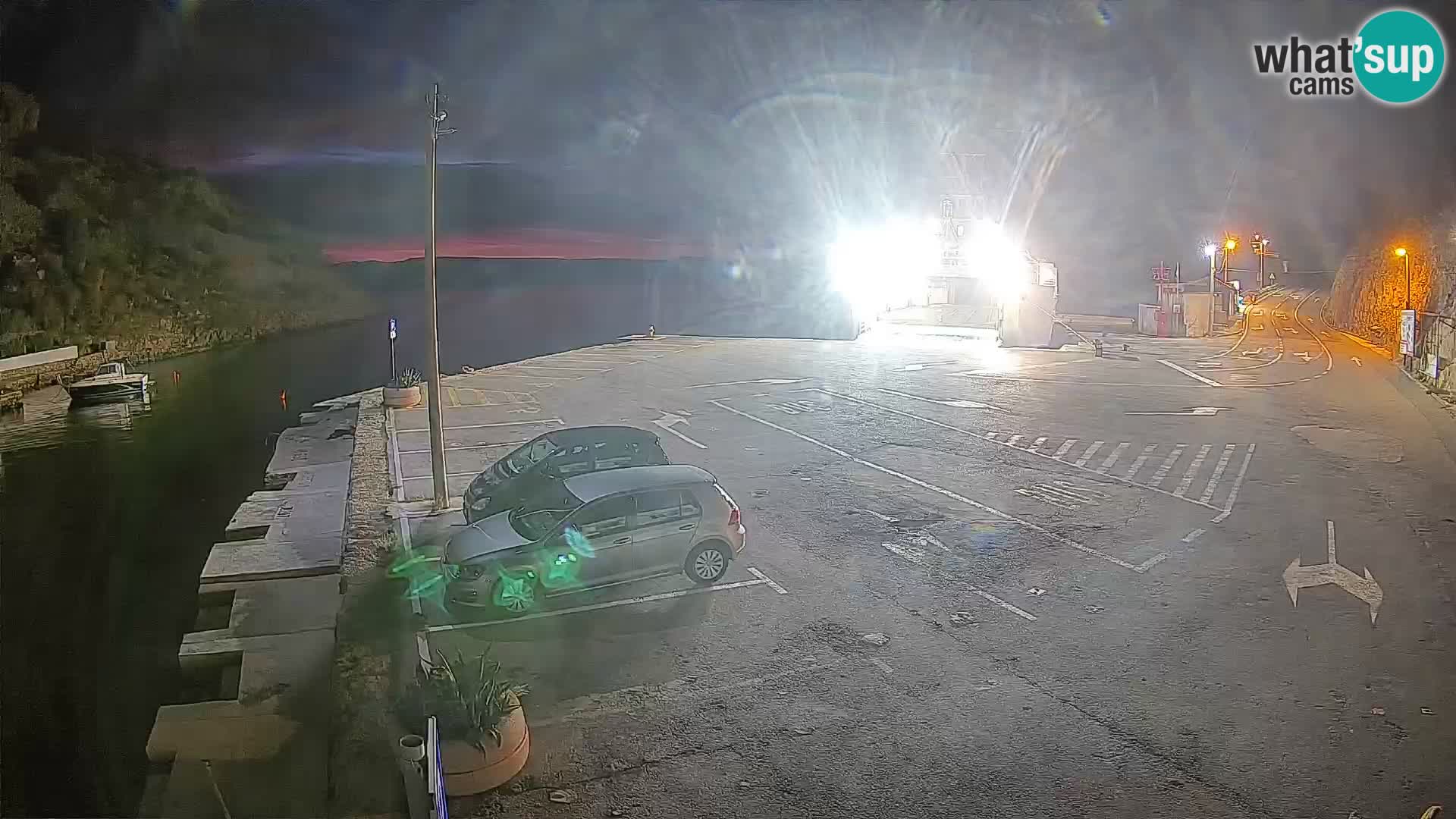 Webcam Fährhafen Prizna – zur Insel Pag