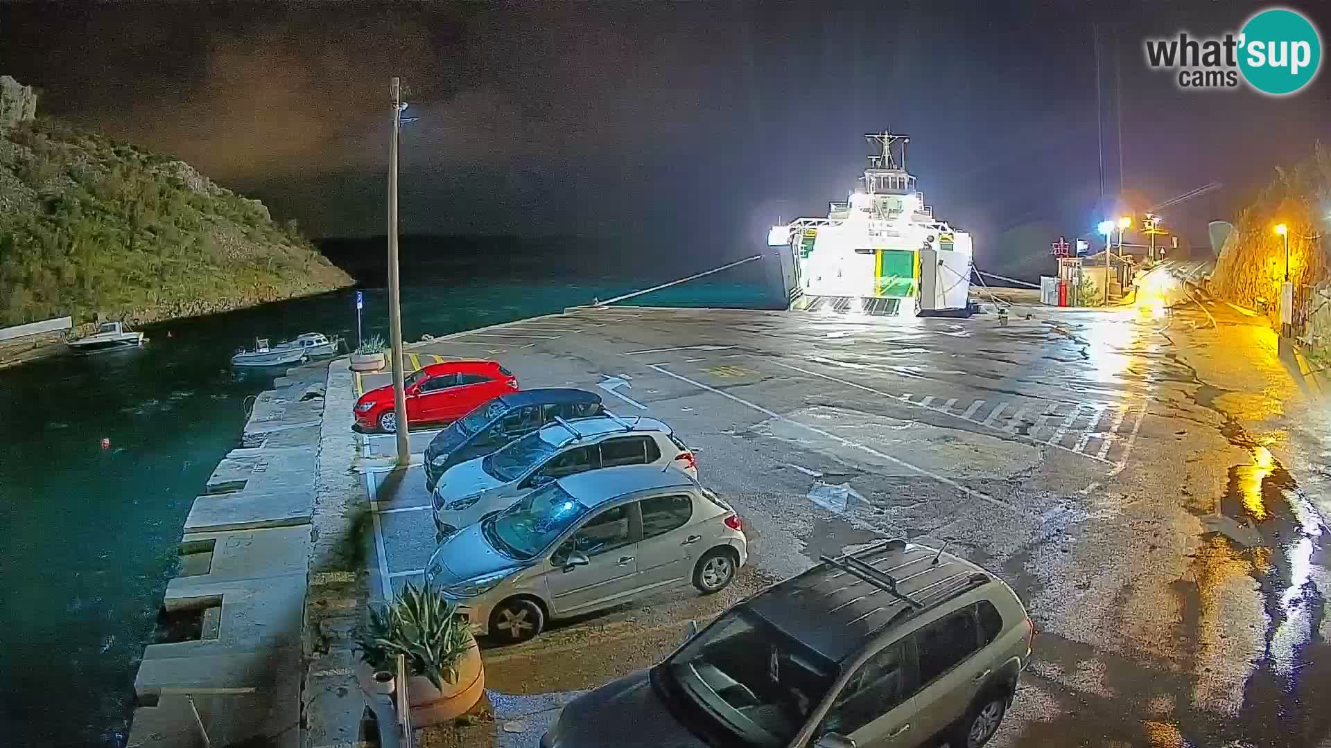 Webcam Fährhafen Prizna – zur Insel Pag