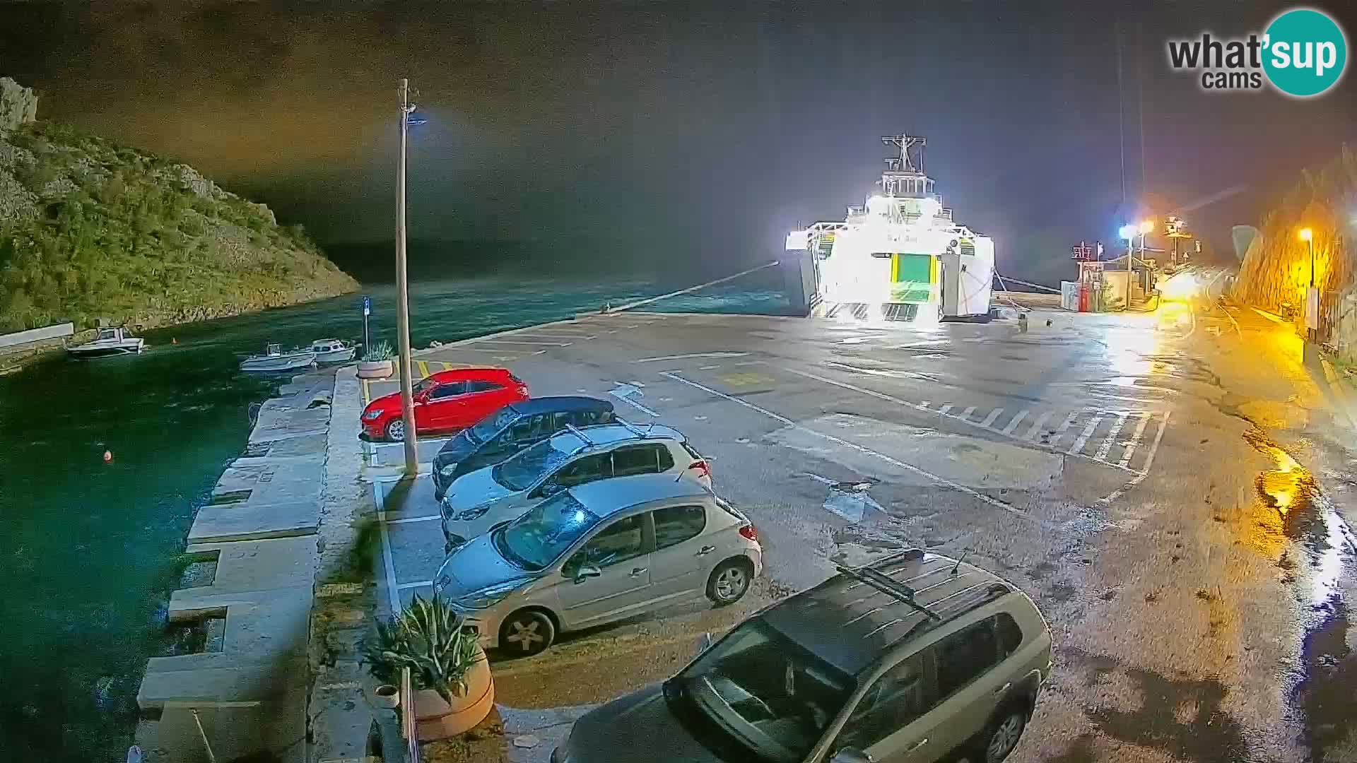 Webcam Fährhafen Prizna – zur Insel Pag