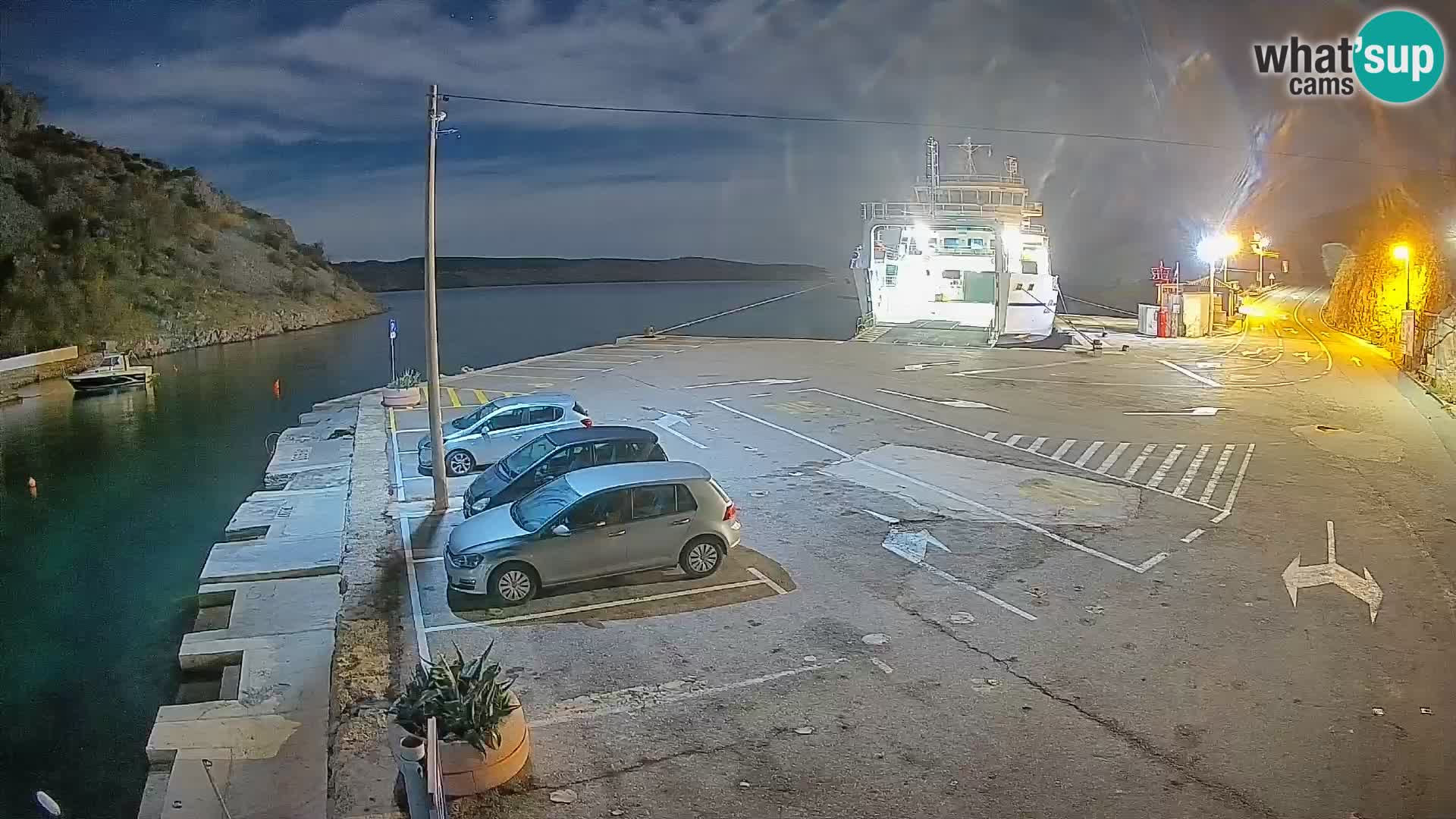 Webcam Fährhafen Prizna – zur Insel Pag