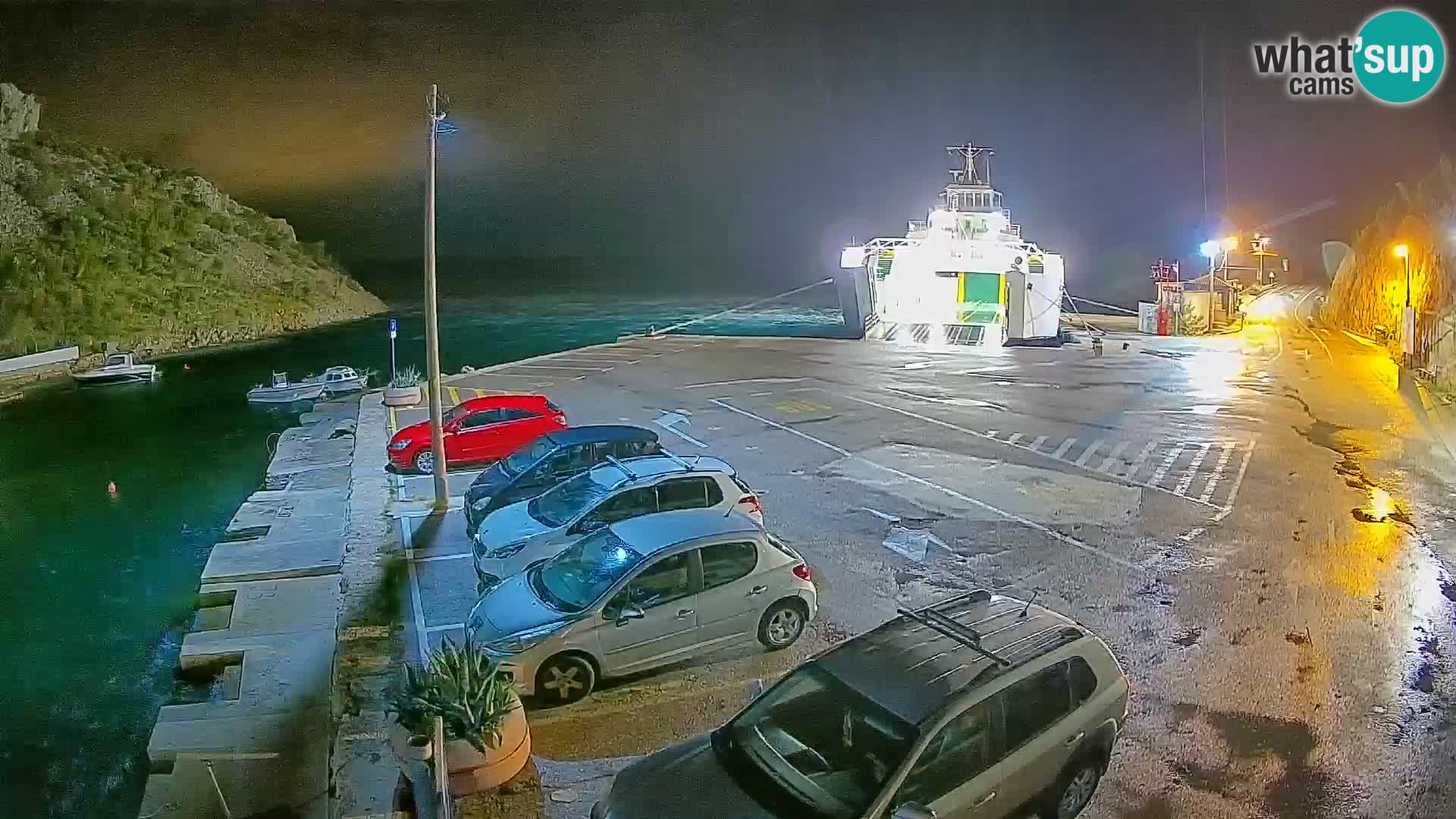 Webcam Fährhafen Prizna – zur Insel Pag