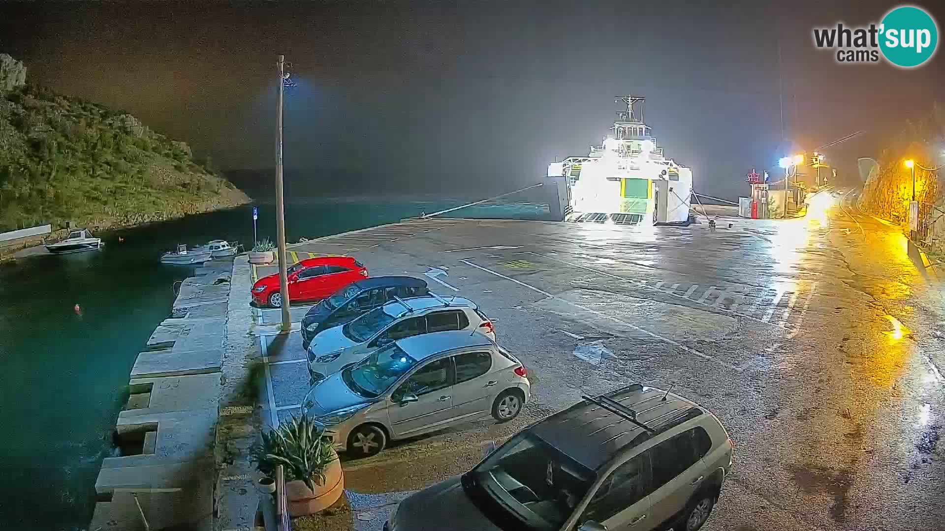 Webcam Fährhafen Prizna – zur Insel Pag