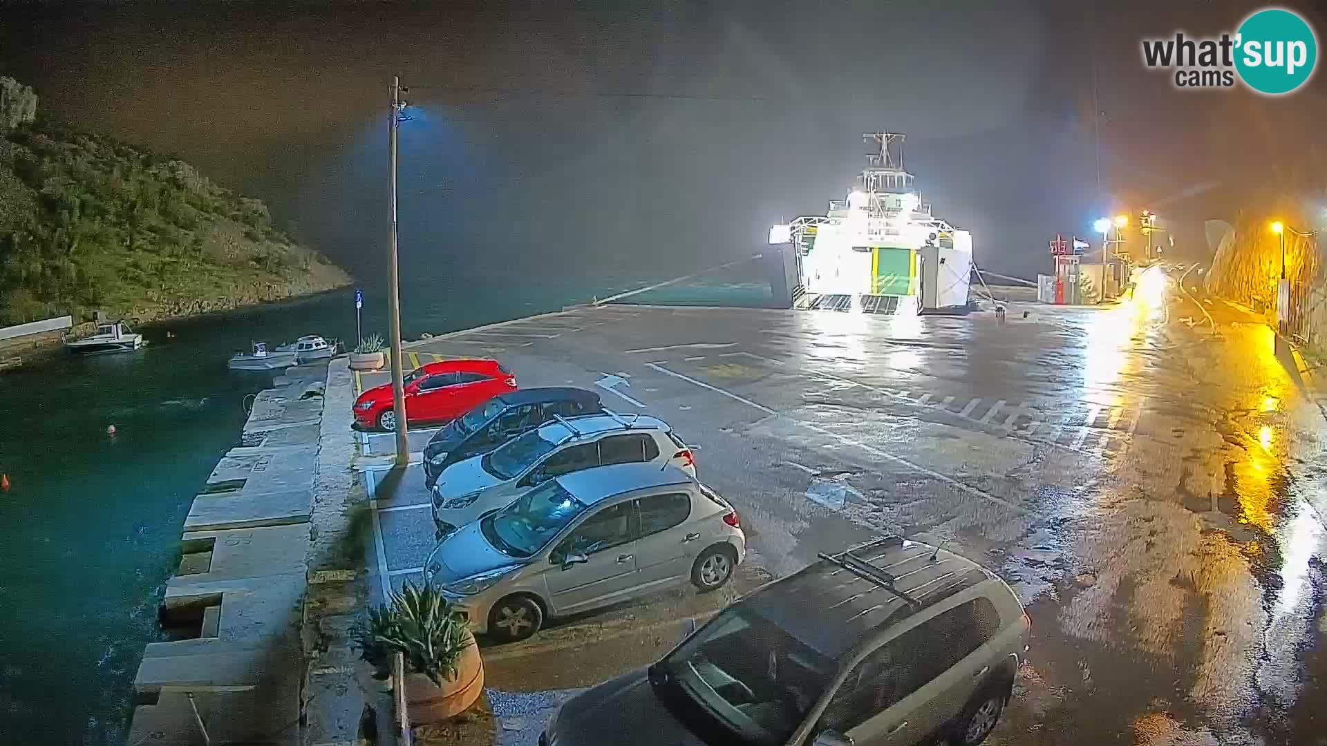 Webcam Prizna ferry port to Pag island