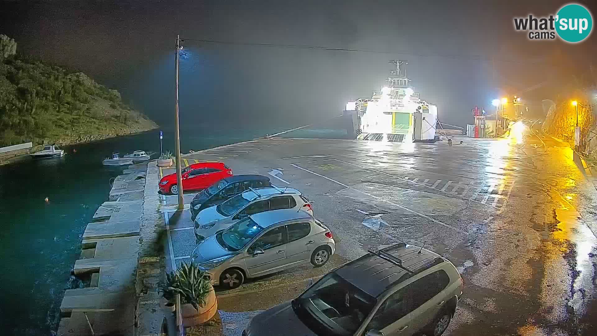 Webcam Fährhafen Prizna – zur Insel Pag