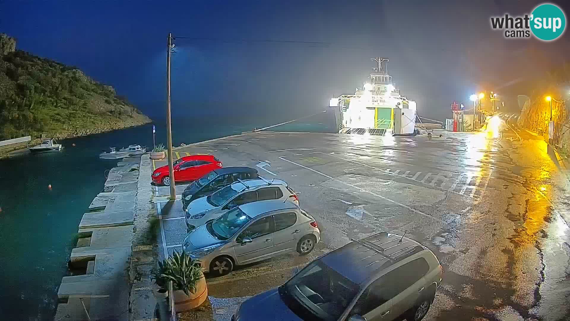 Webcam Prizna ferry port to Pag island