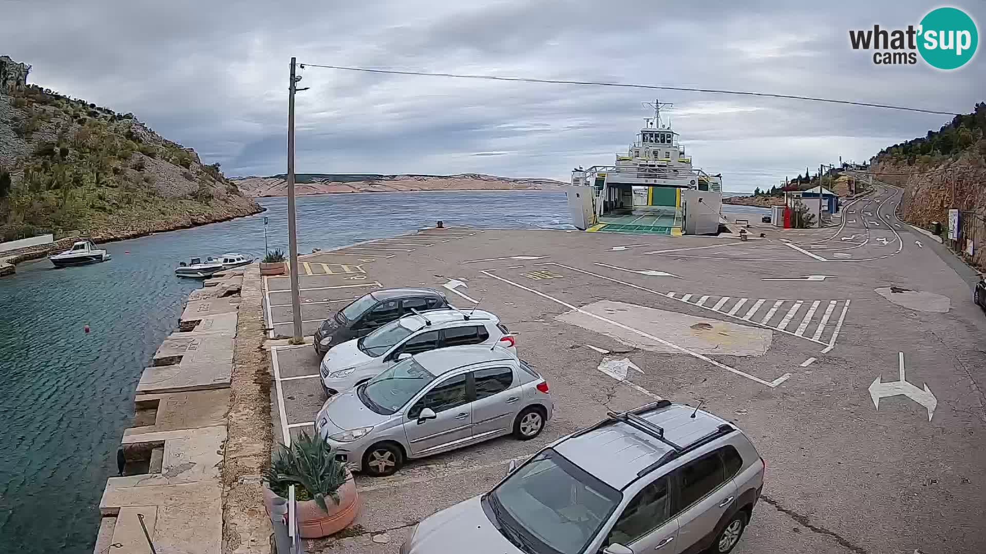 Webcam Fährhafen Prizna – zur Insel Pag