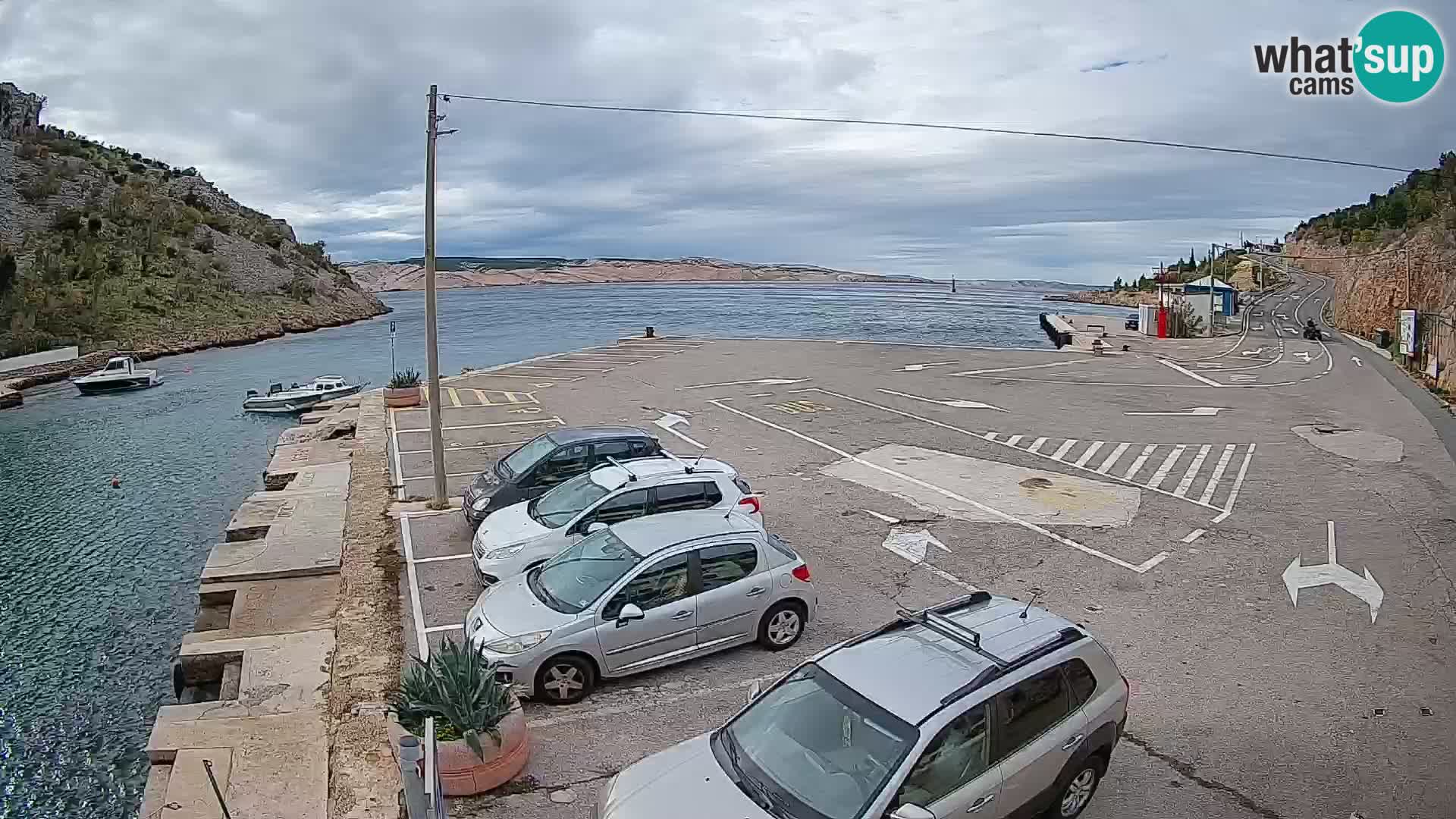 Webcam Fährhafen Prizna – zur Insel Pag