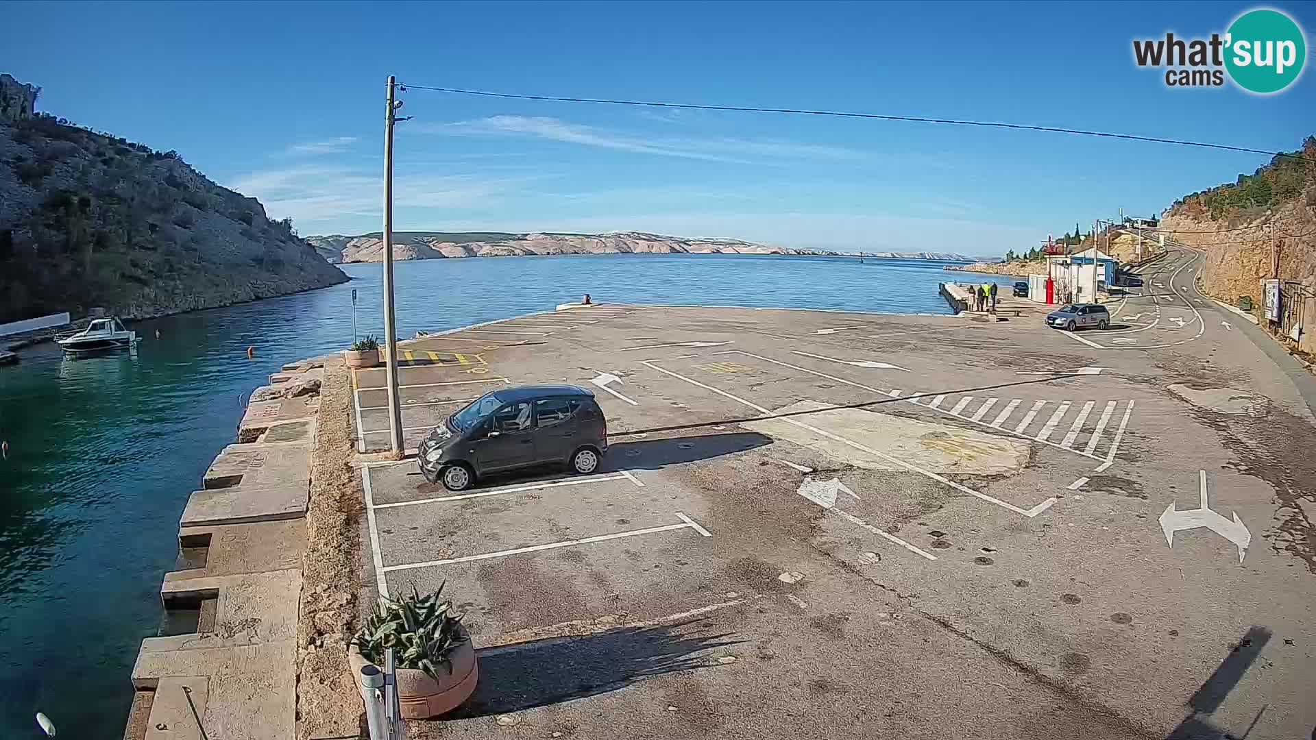 Webcam Fährhafen Prizna – zur Insel Pag