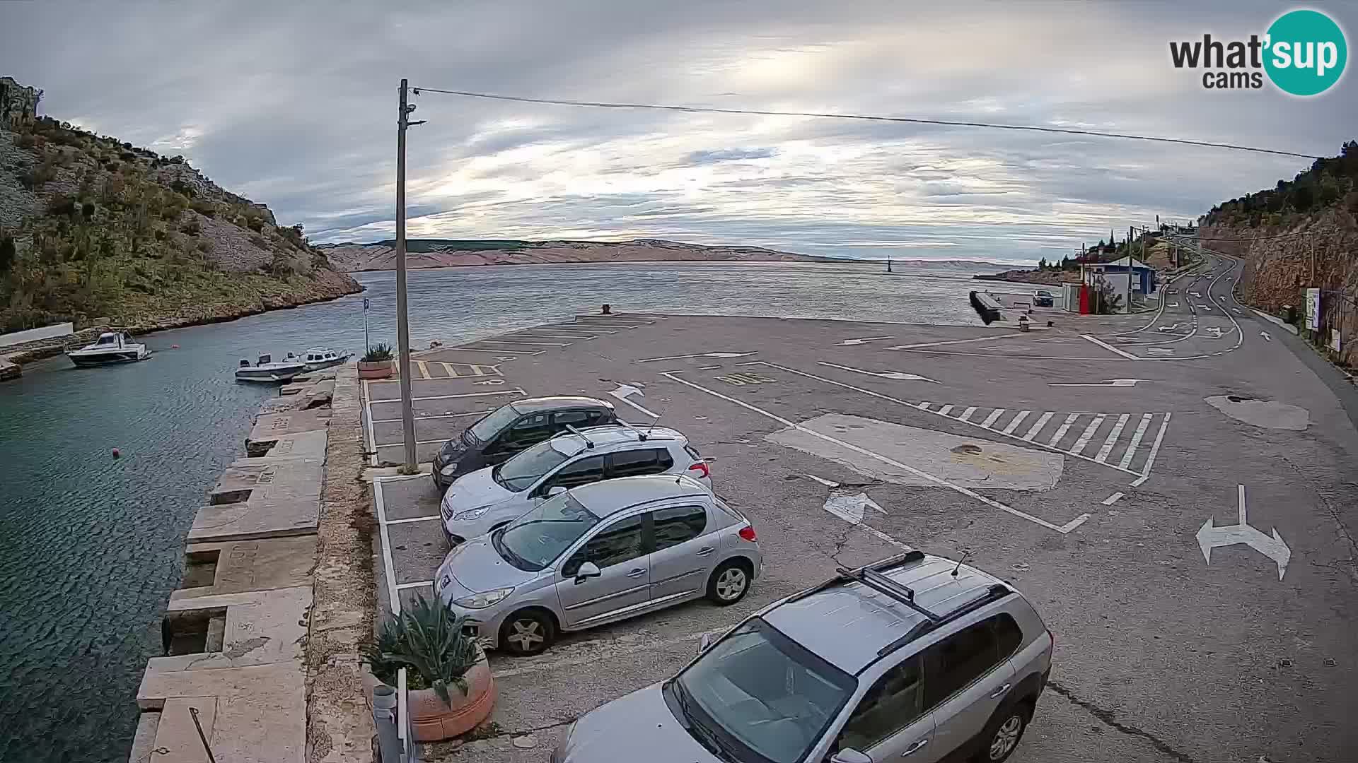 Webcam Fährhafen Prizna – zur Insel Pag
