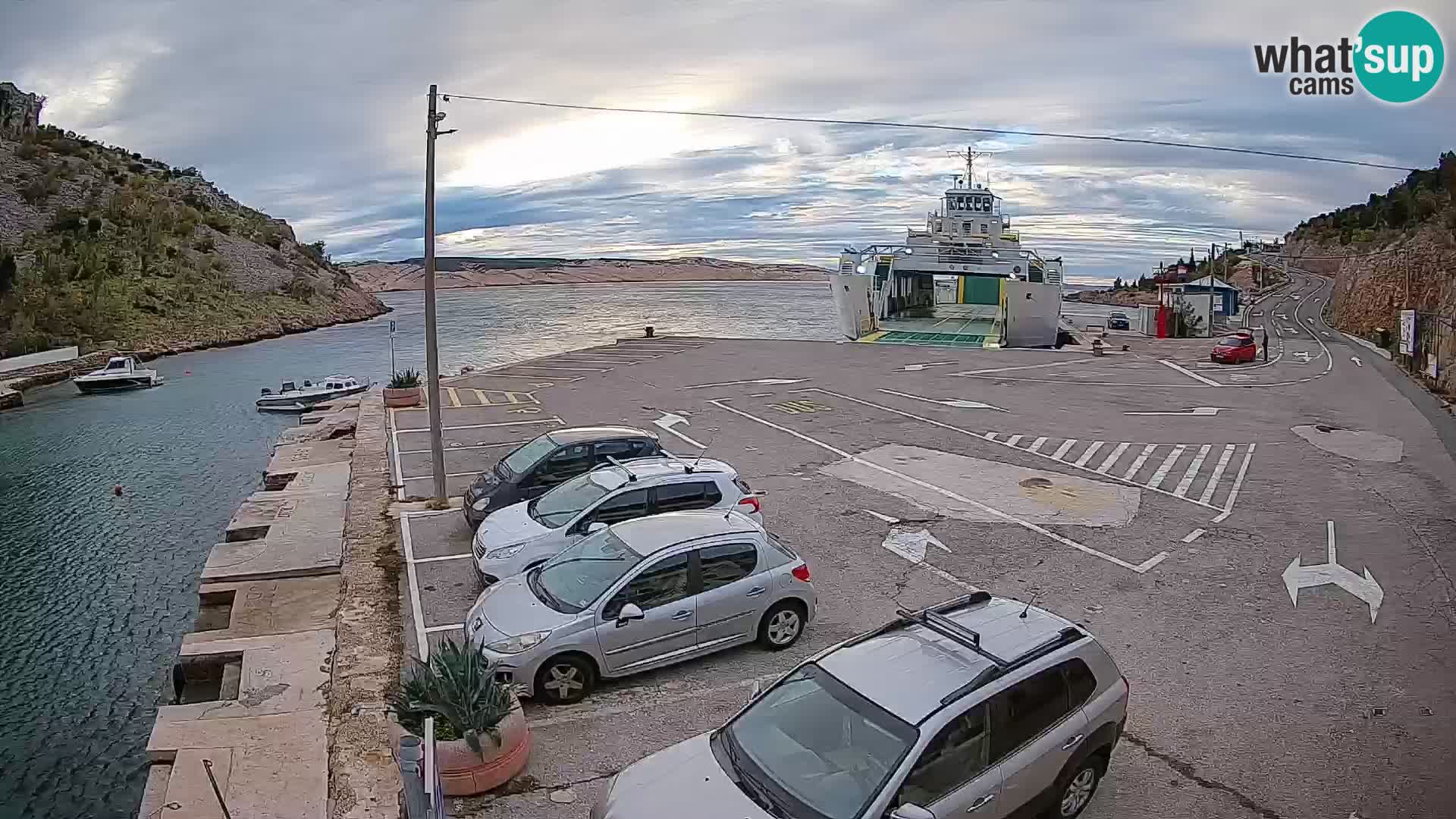 Webcam Fährhafen Prizna – zur Insel Pag