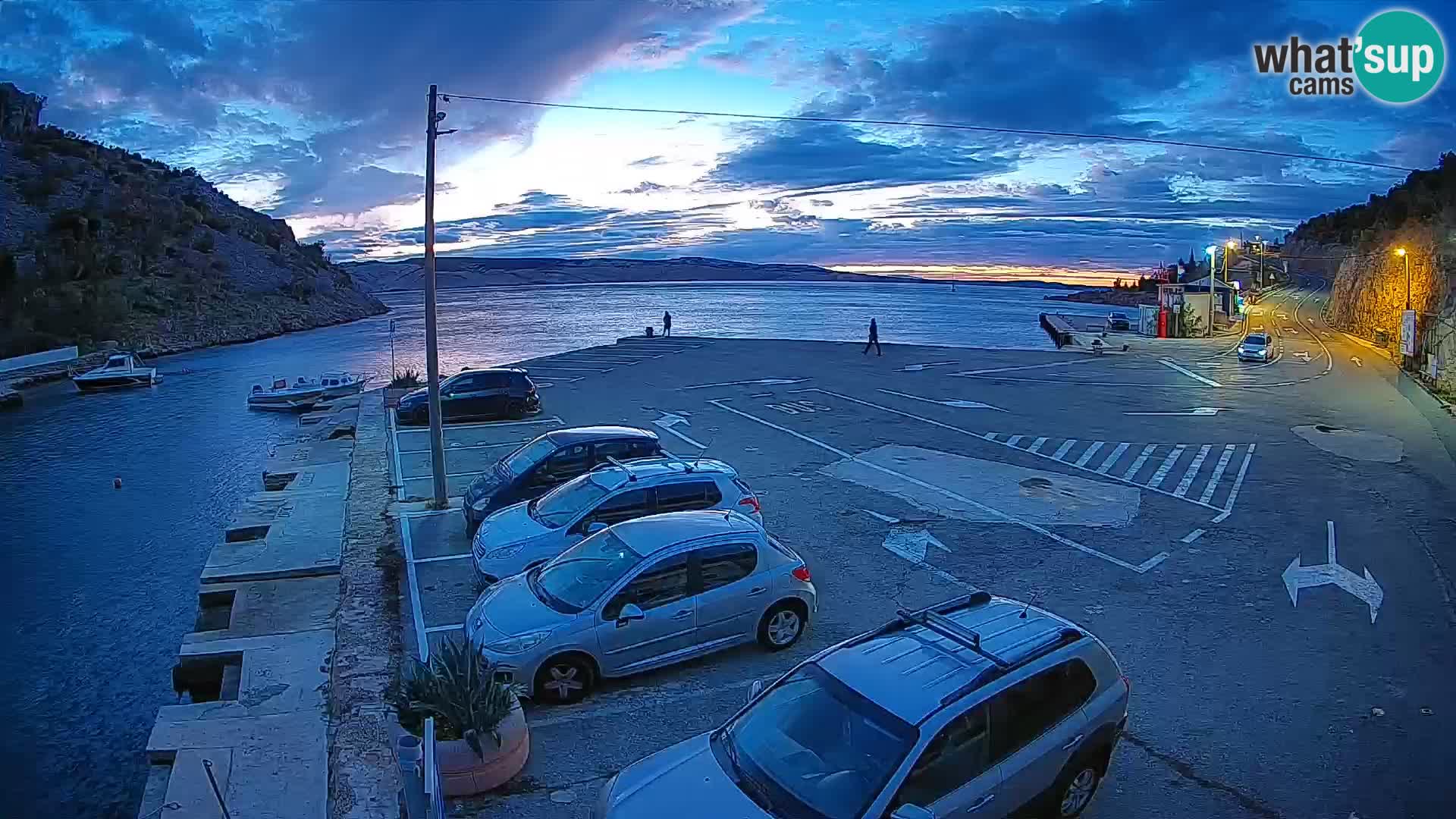 Webcam Prizna ferry port to Pag island
