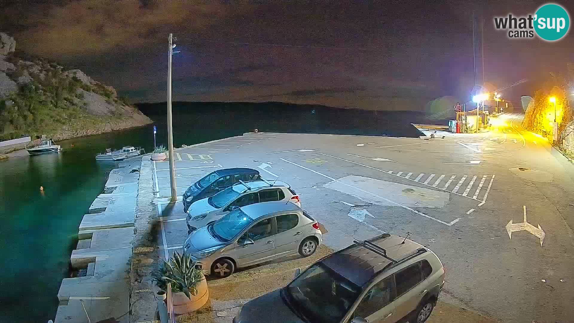 Webcam port de ferry de Prizna – vers l’île de Pag