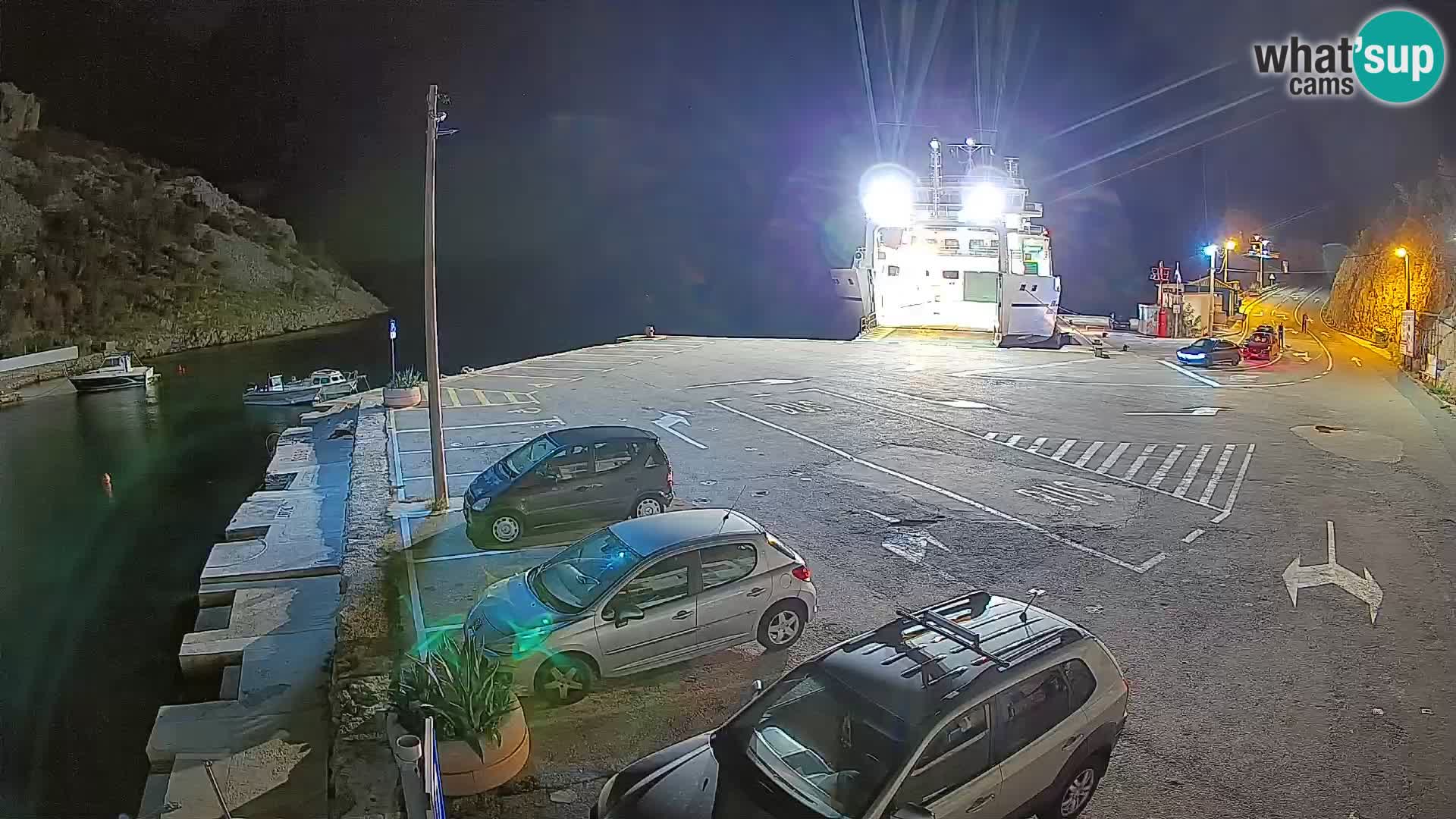 Webcam Fährhafen Prizna – zur Insel Pag