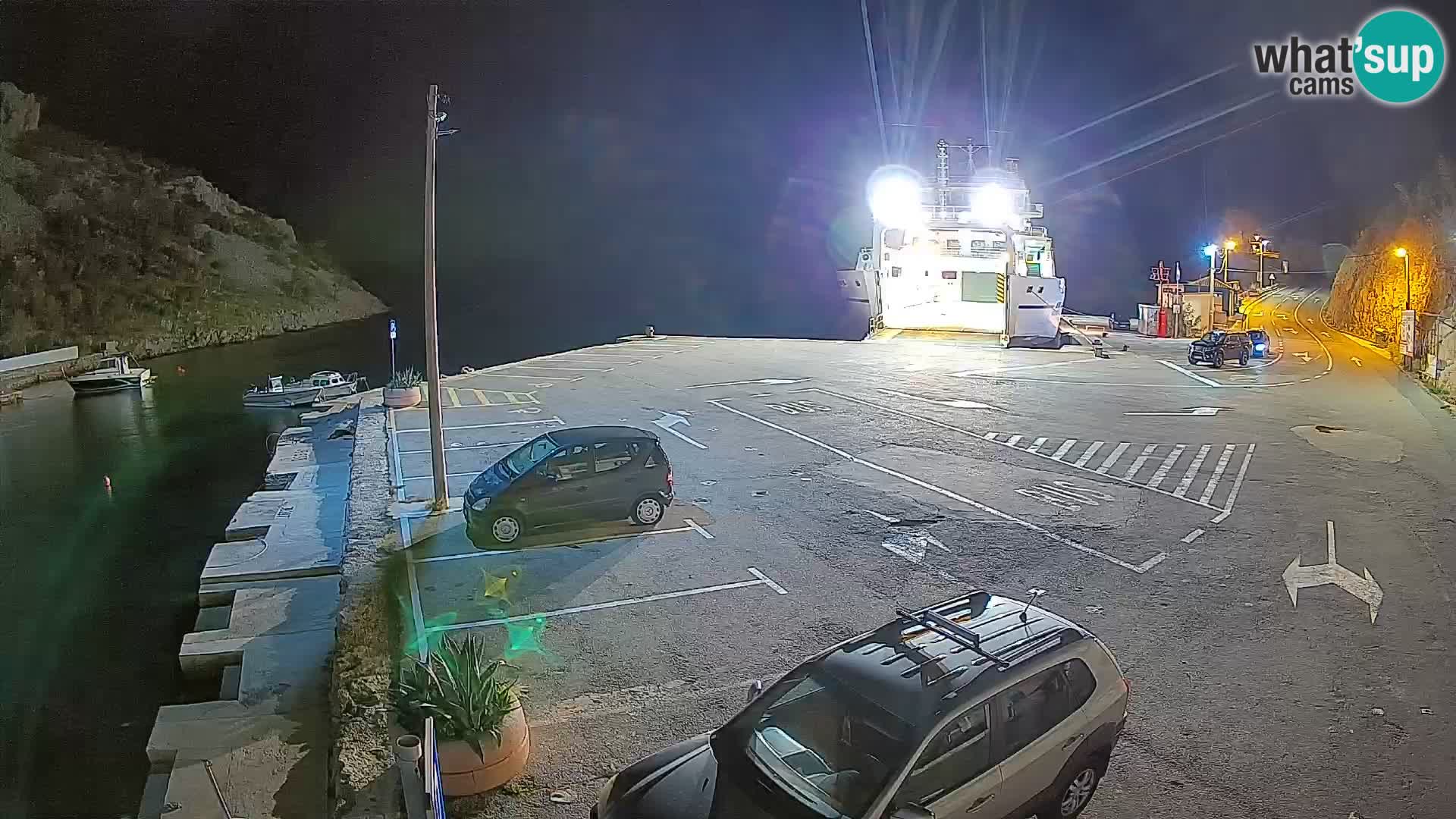 Webcam Prizna ferry port to Pag island