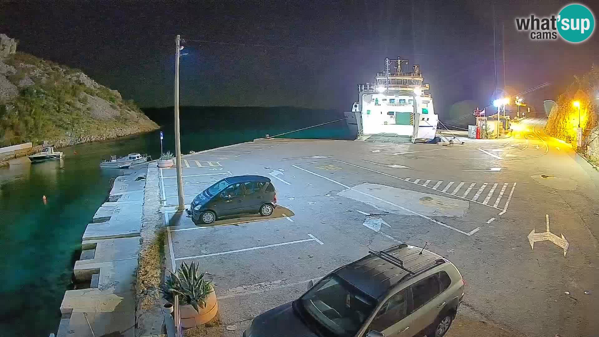 Webcam Fährhafen Prizna – zur Insel Pag